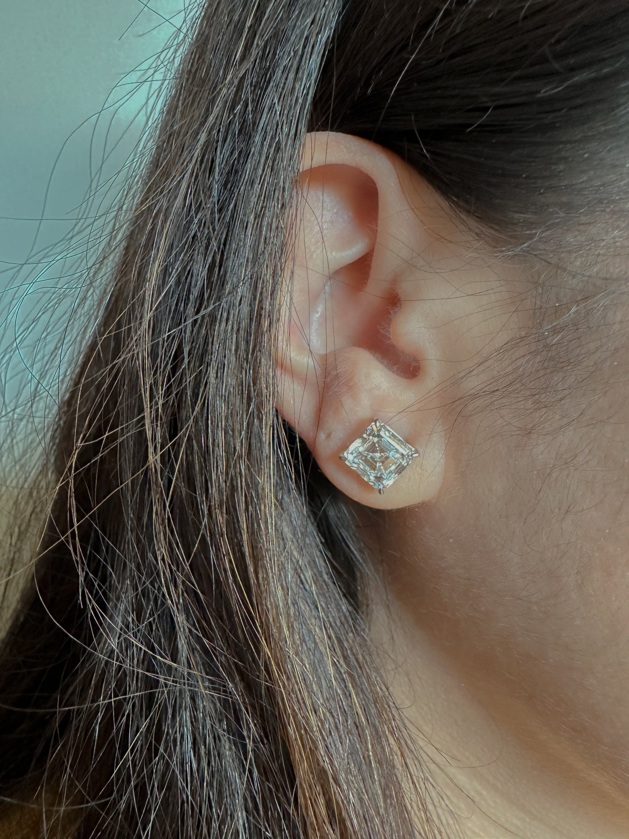 The Power Play - Asscher Cut 6ctw Diamond Studs