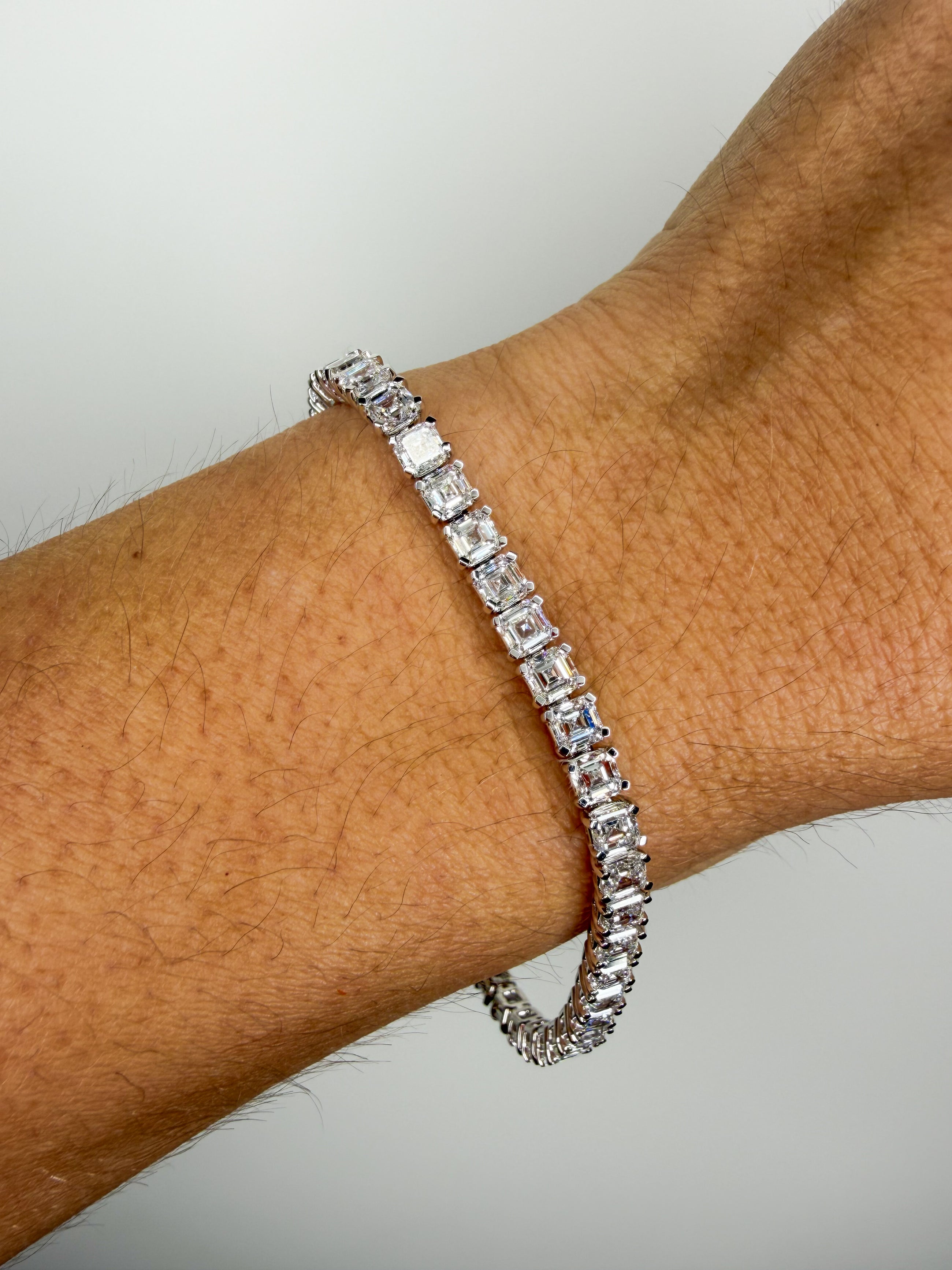 The Asscher Cut Tennis Bracelet