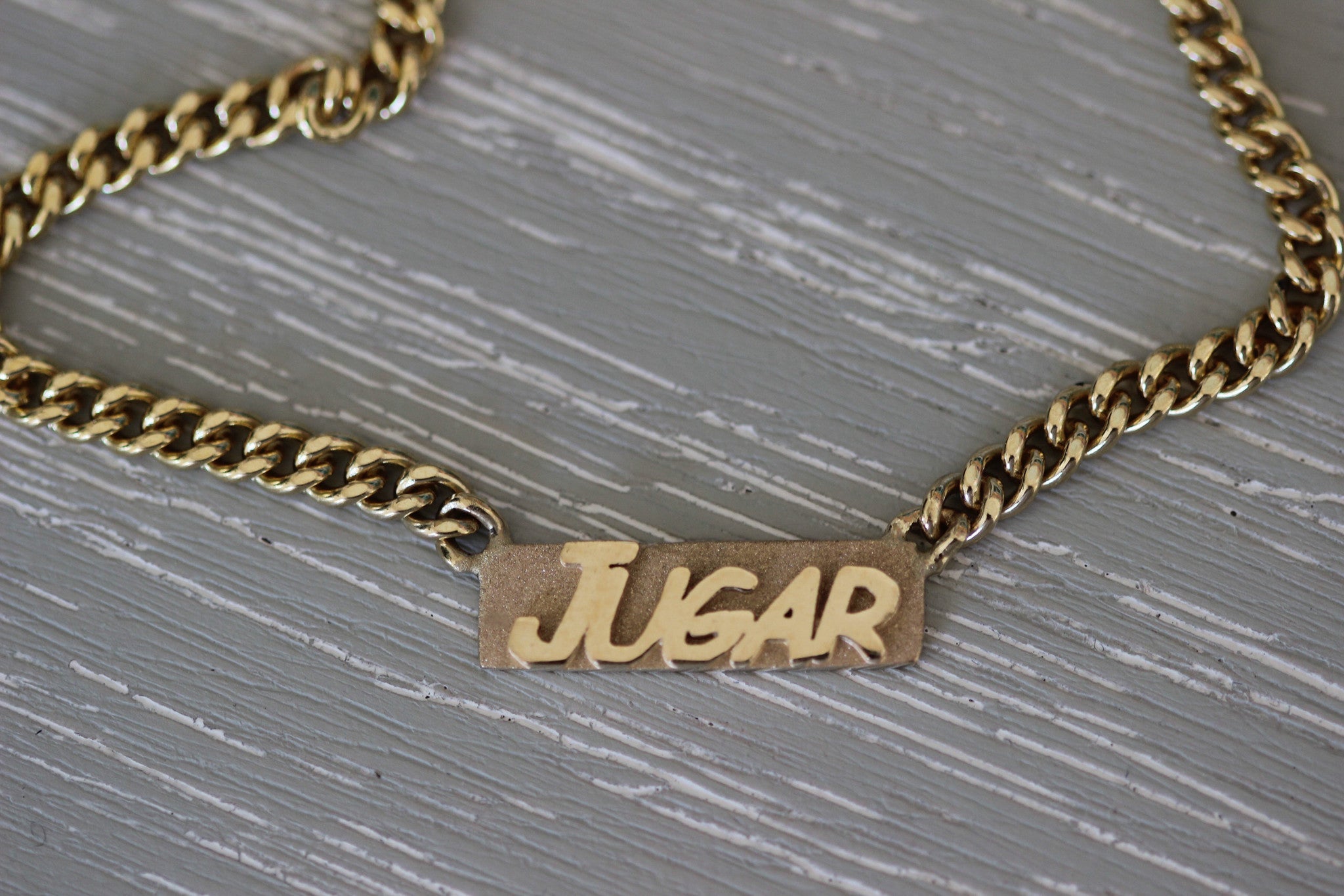Custom 3D Gold Nameplate Necklace