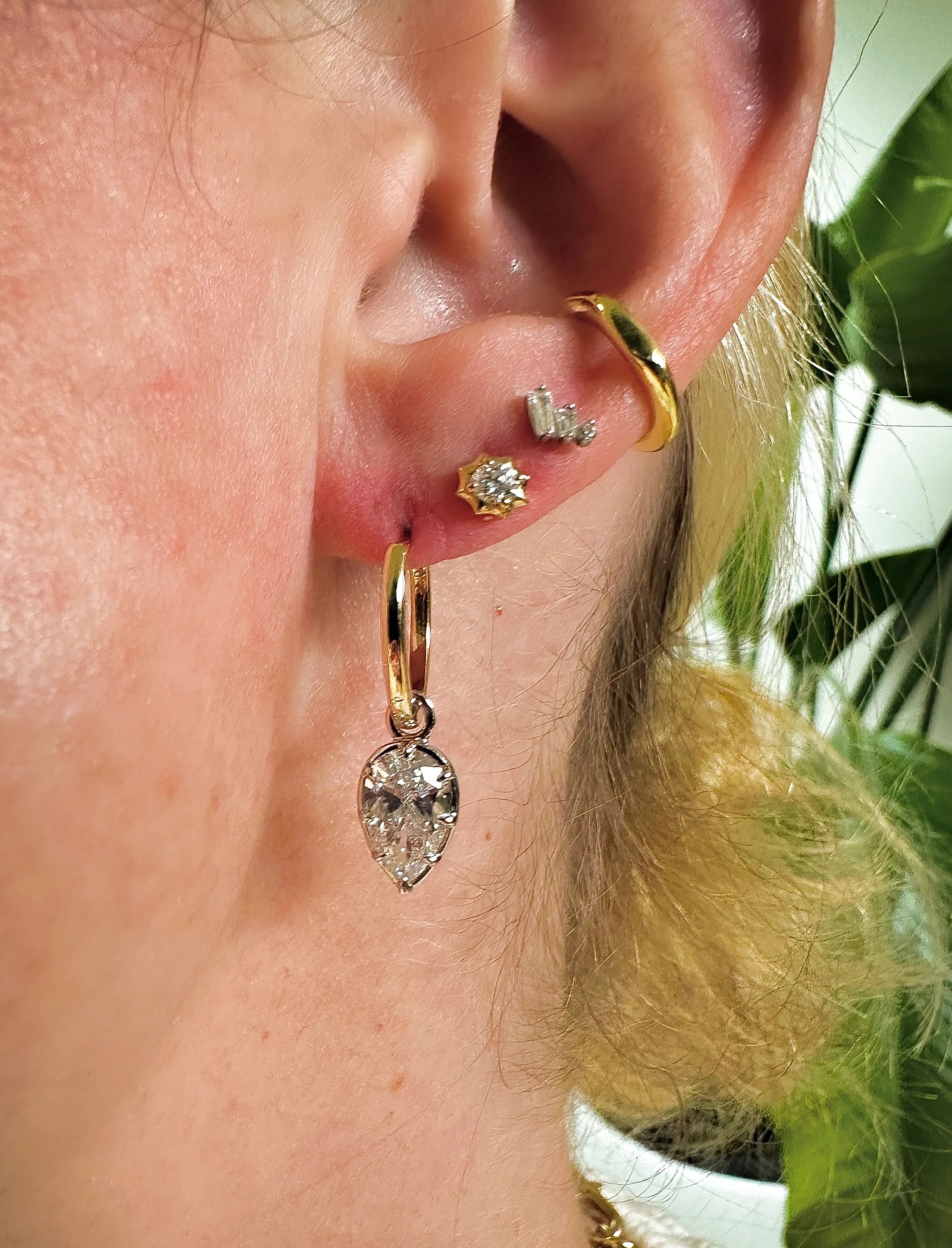 The Seraphine Pear Diamond Earrings