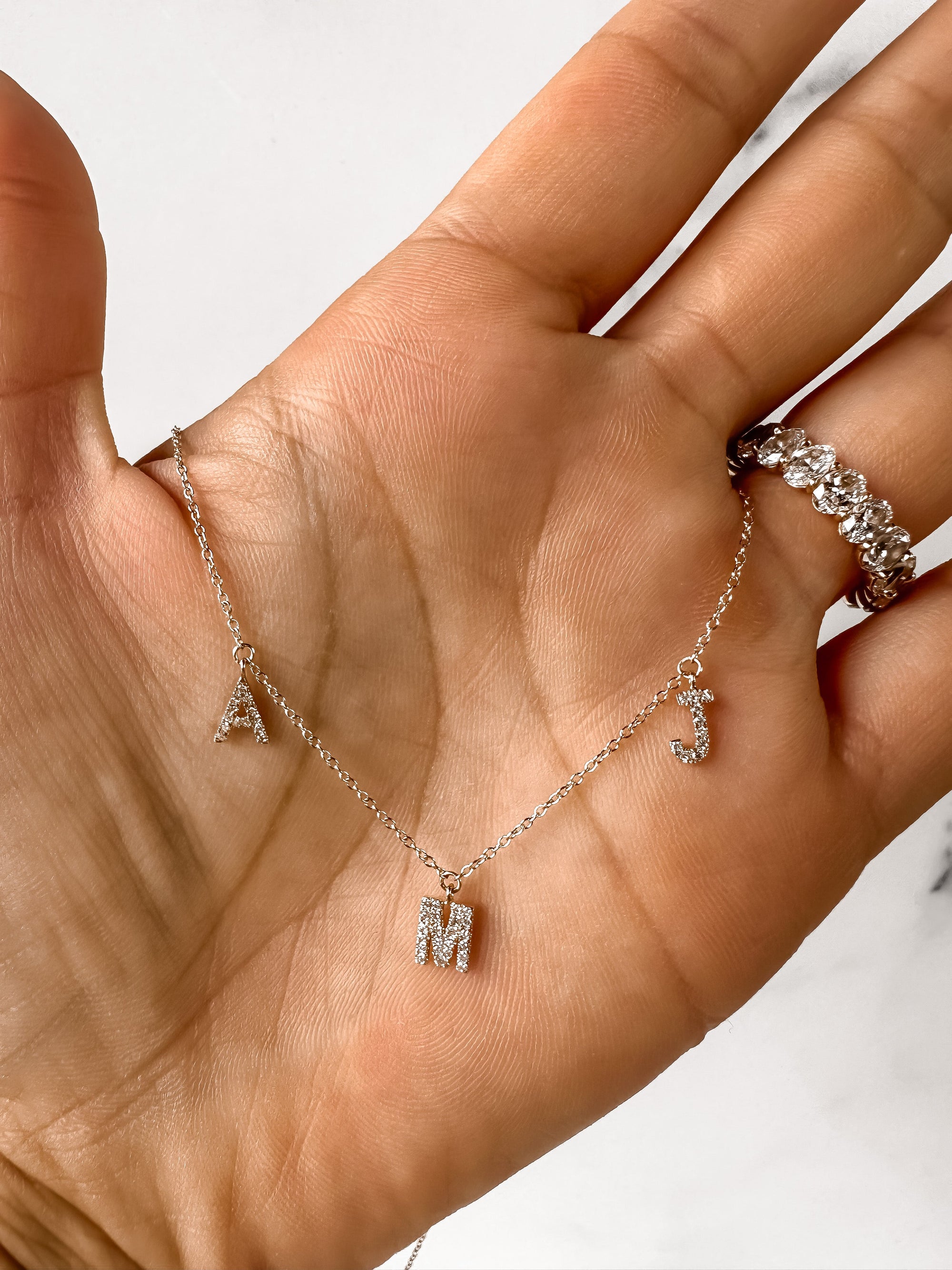 Diamond Initial Necklace