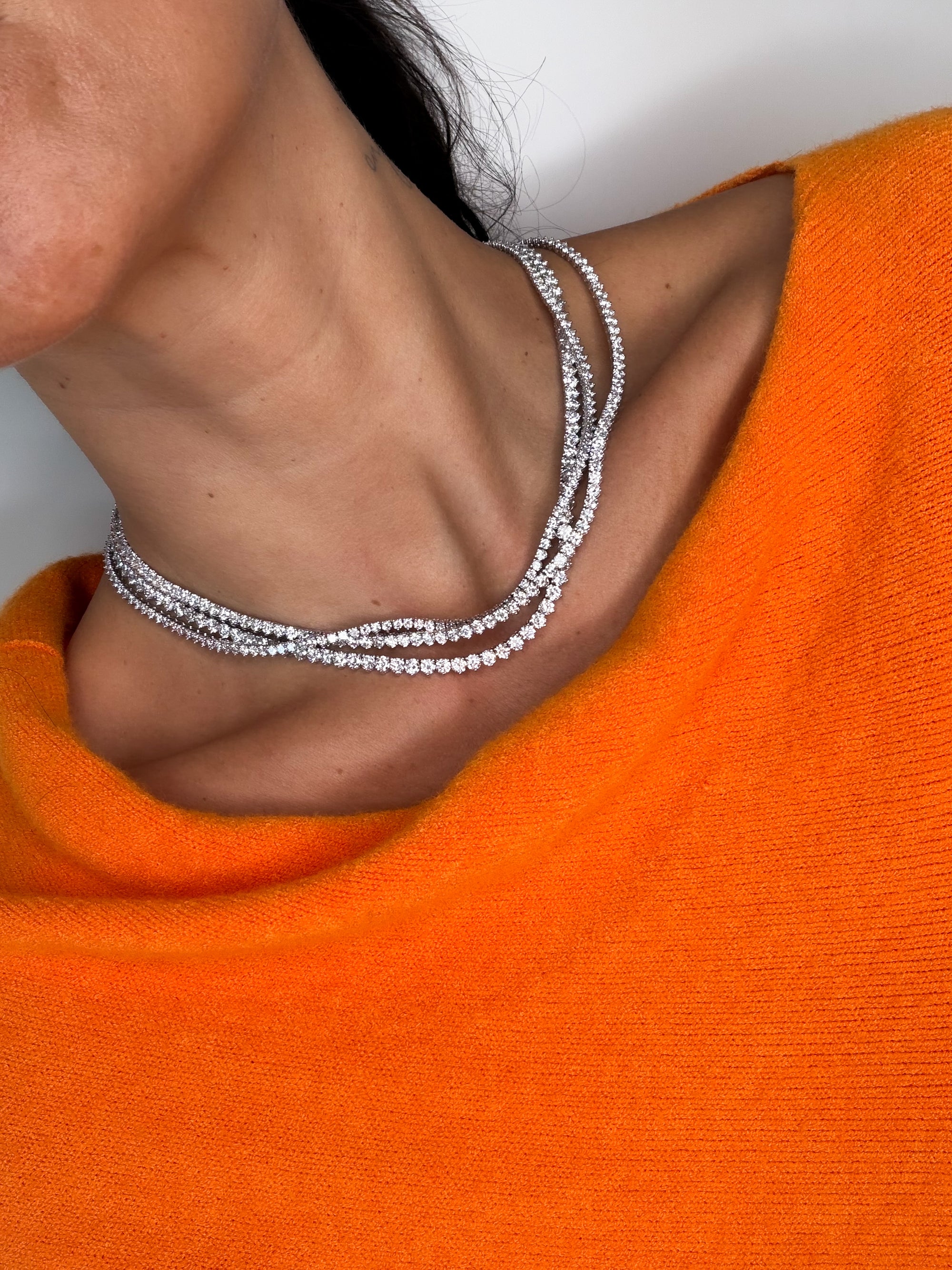 Martini Glow Tennis Necklace