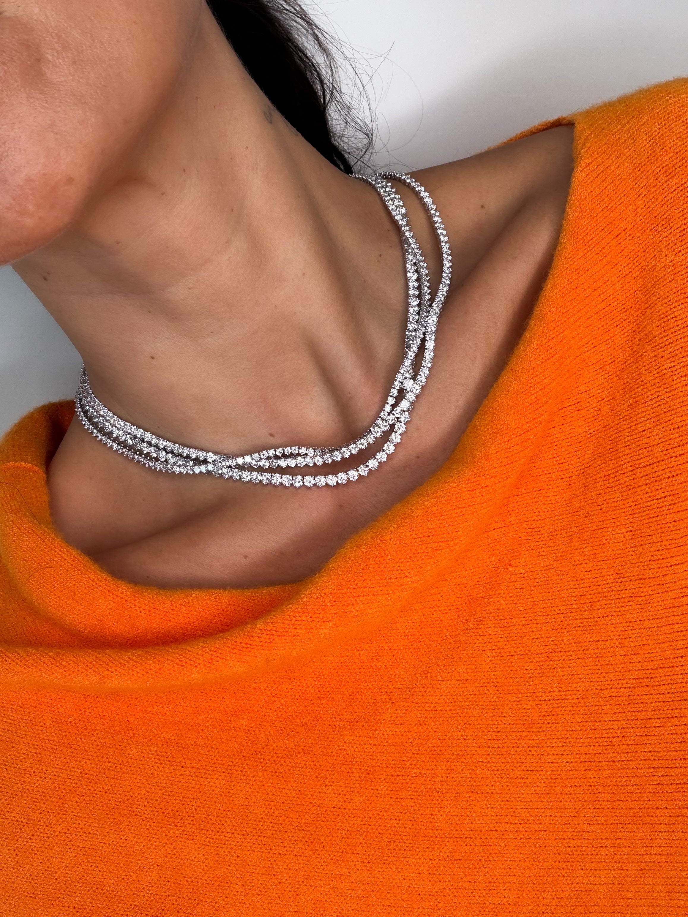 Martini Glow Tennis Necklace