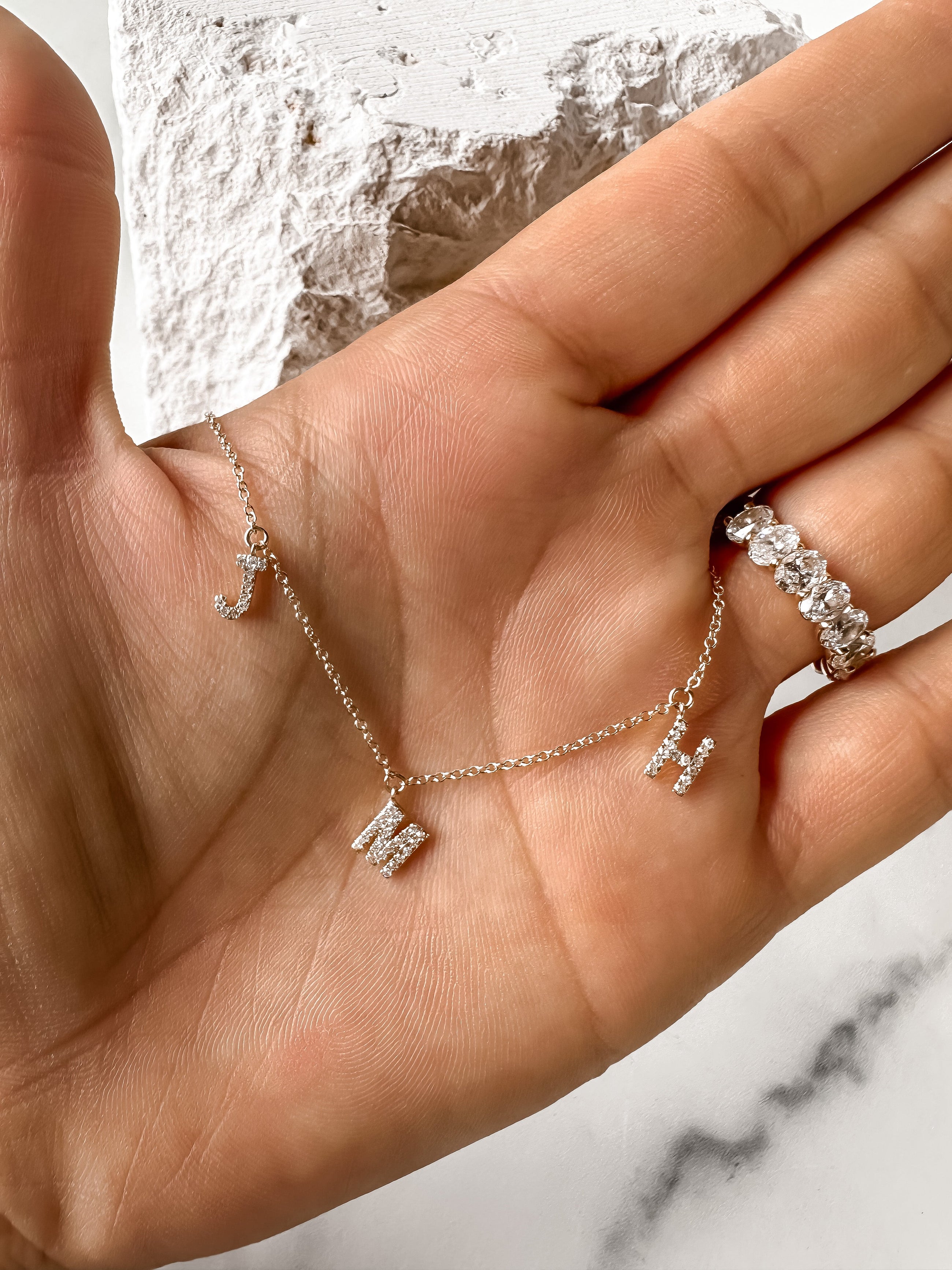 Diamond Initial Necklace