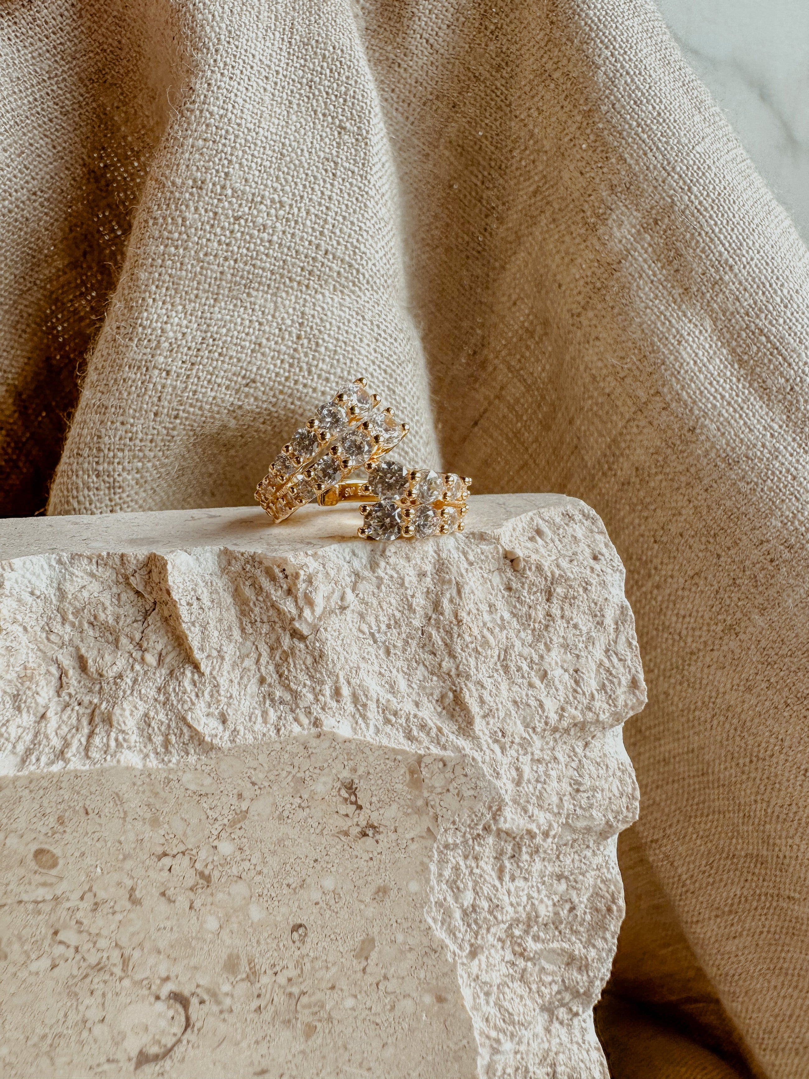 Double Crystal Ear Cuffs