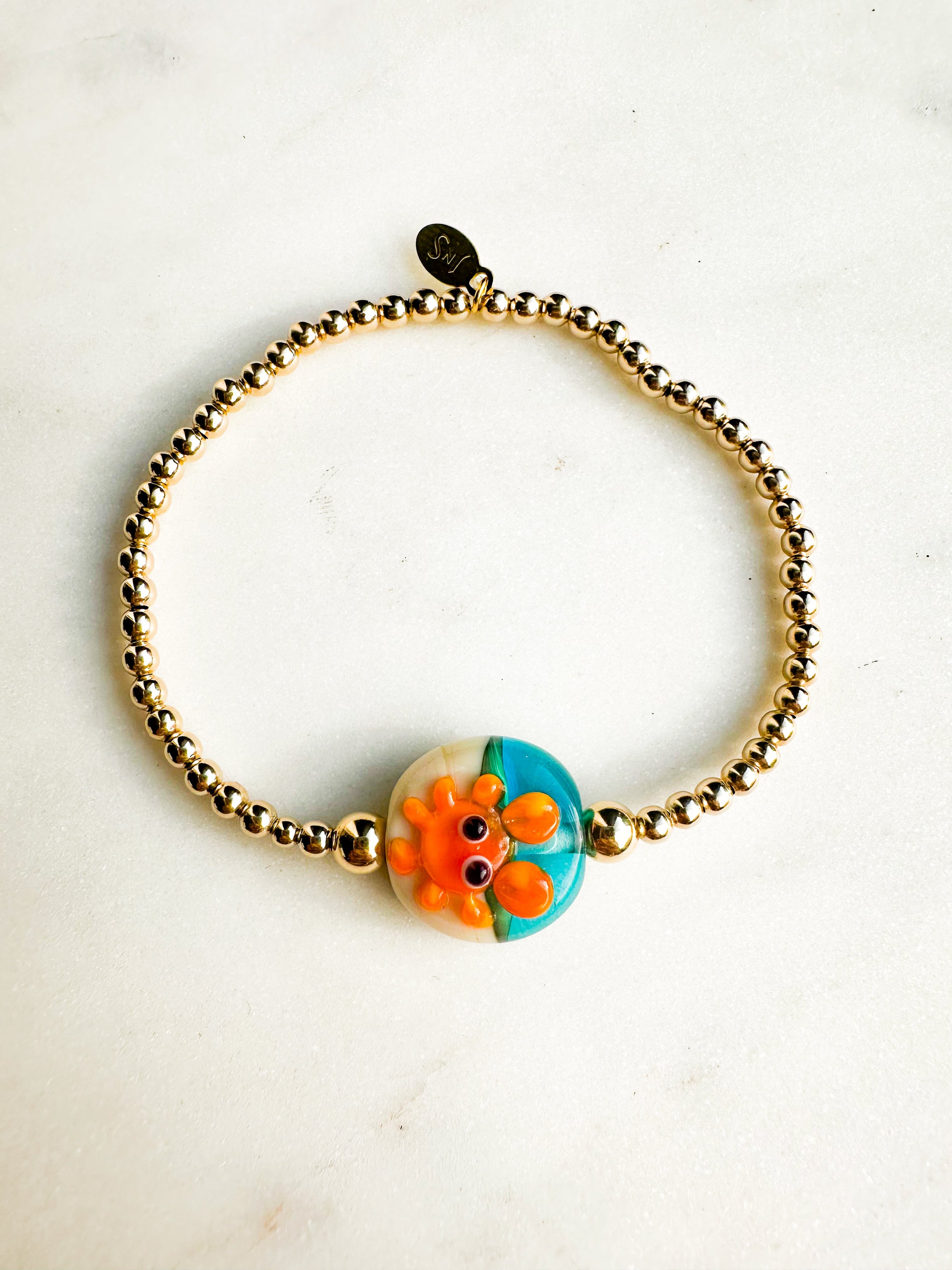 Glass Crabbie Bracelet