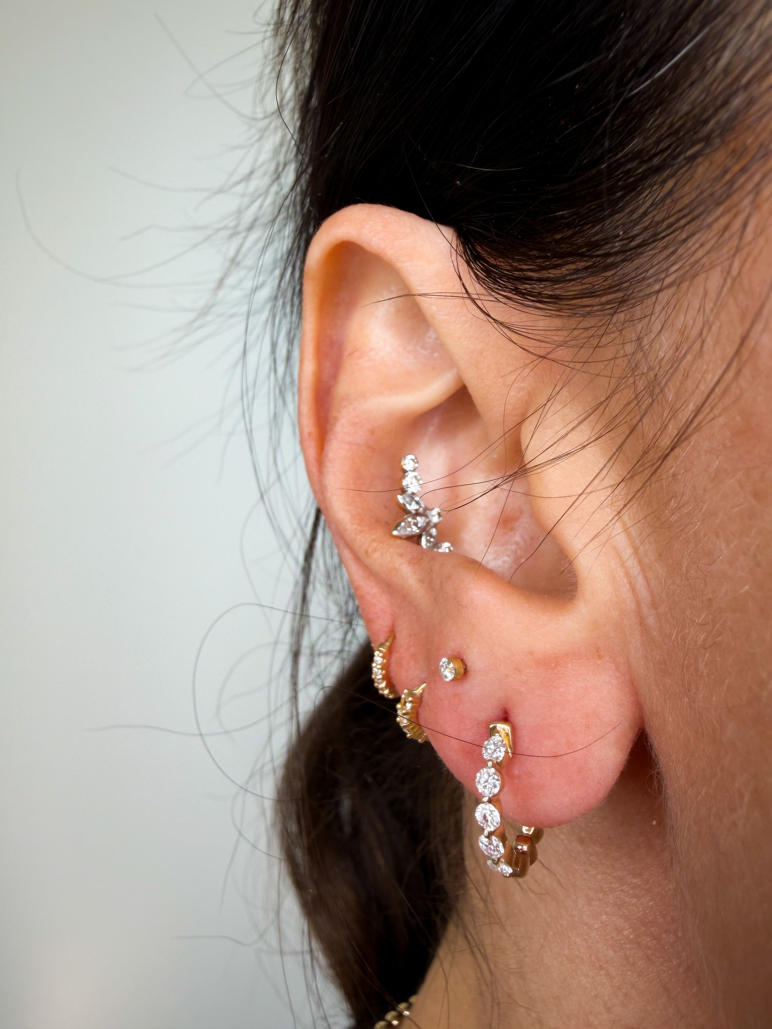 The Baby Icon Diamond Huggie