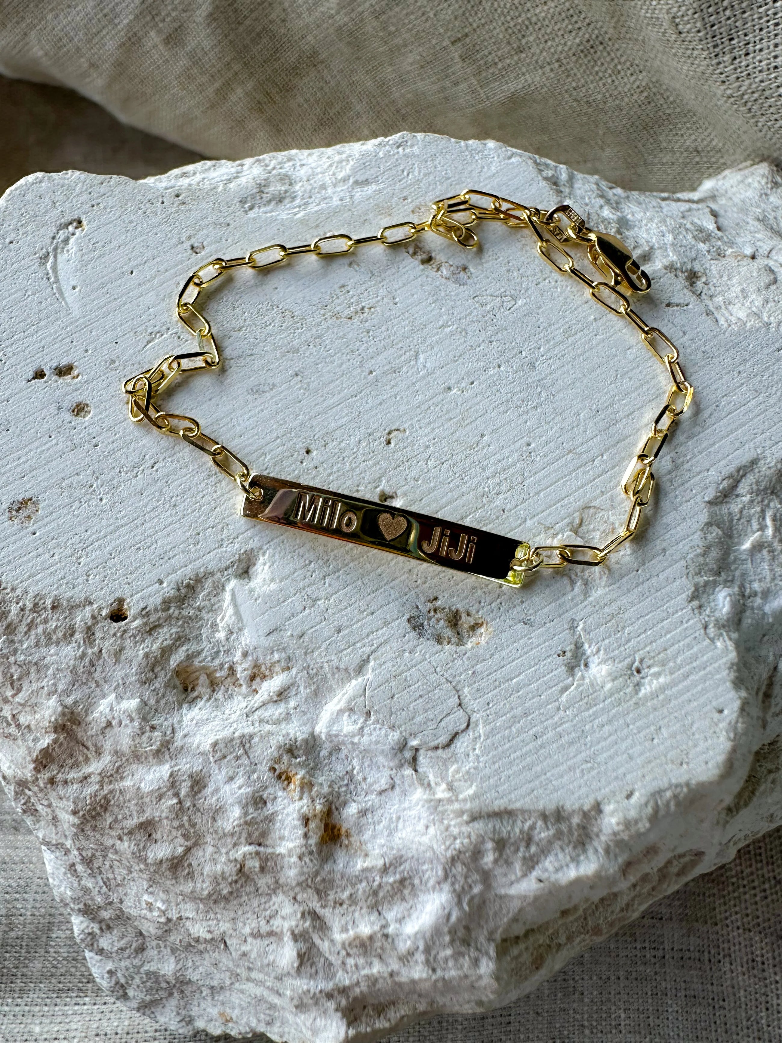 Gold ID Bracelet