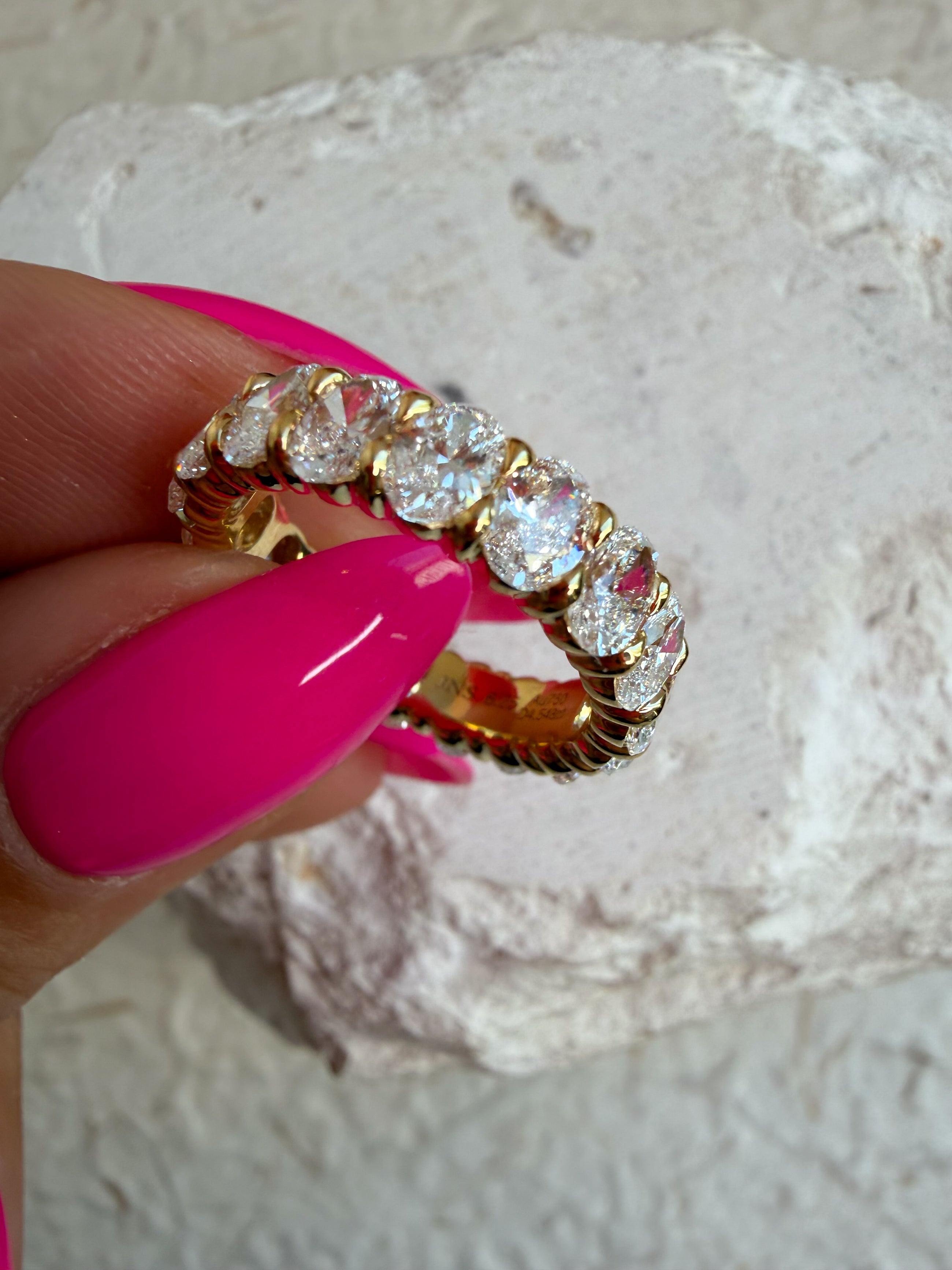 Low Profile Oval Eternity Band