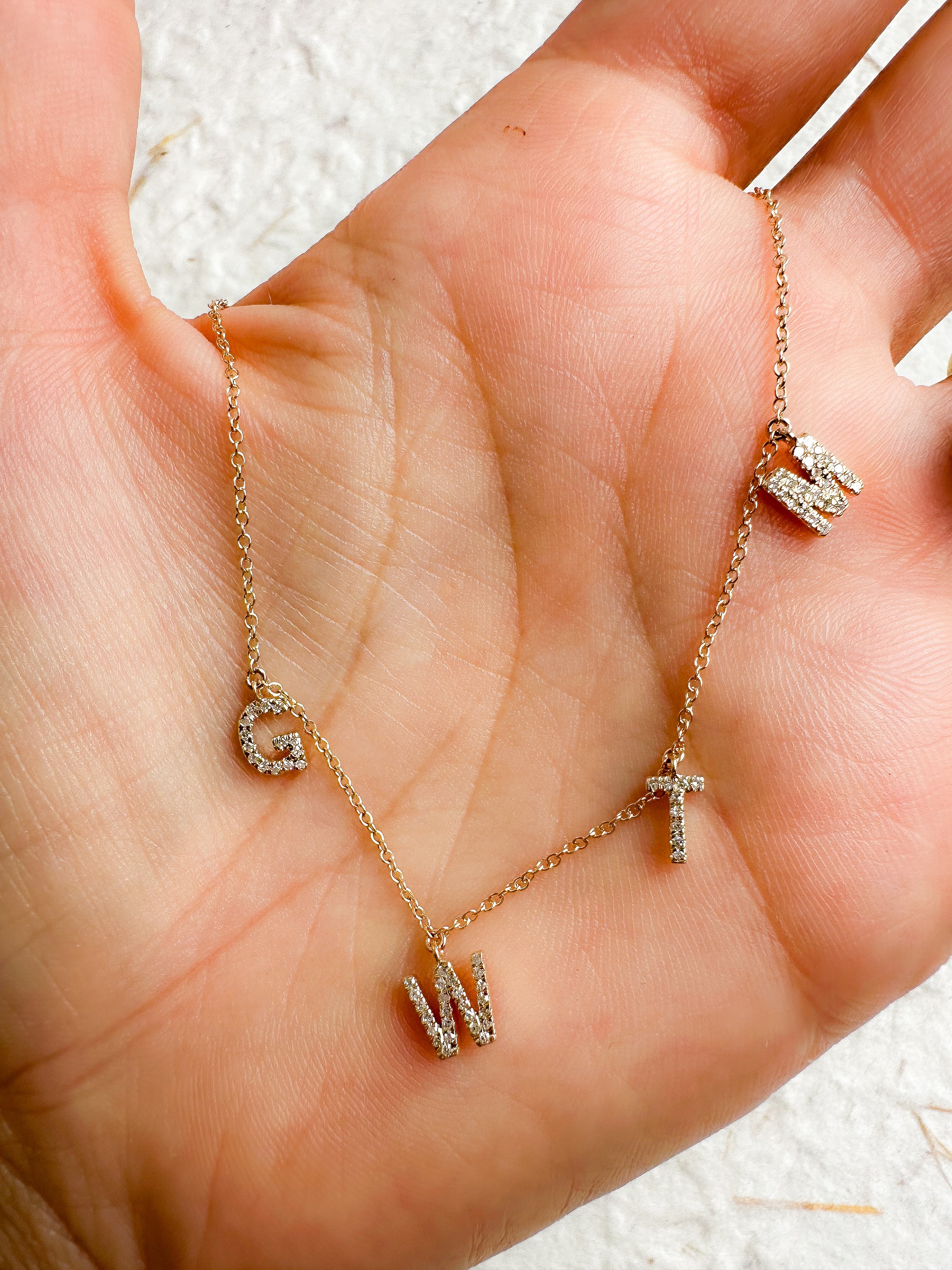 Diamond Initial Necklace