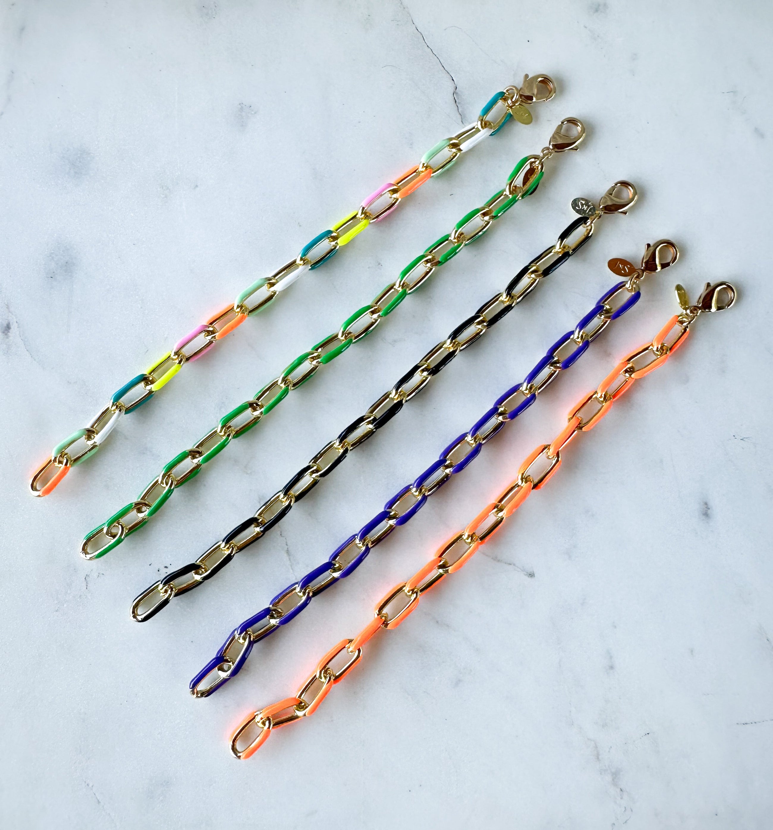 NEW Enamel Link Bracelet