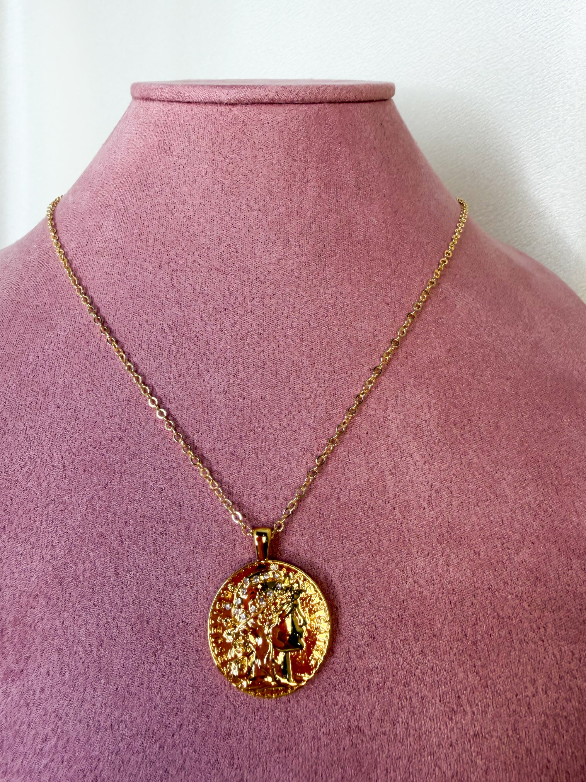 Dragon & Crown Coin Necklace