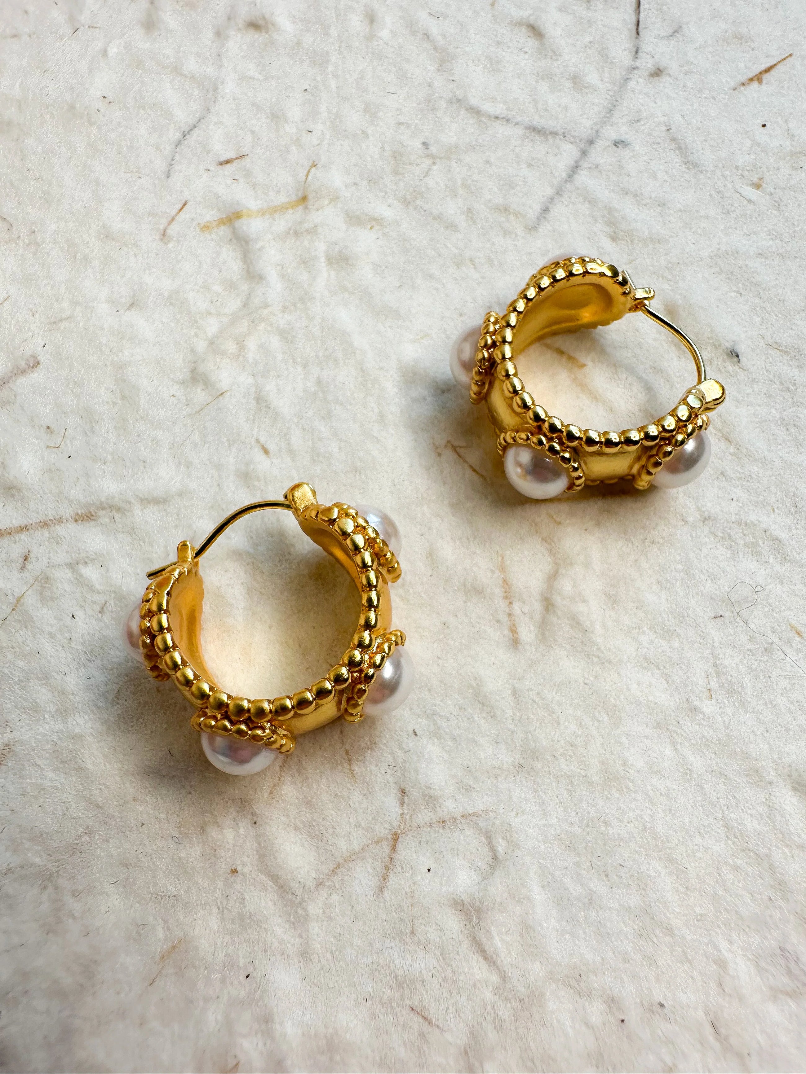 Luna Pearl Hoops