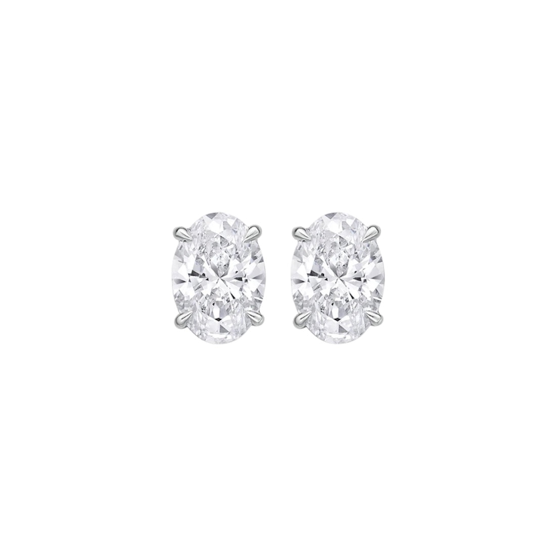 The Fearless Ones - Oval Cut 6ctw Diamond Studs