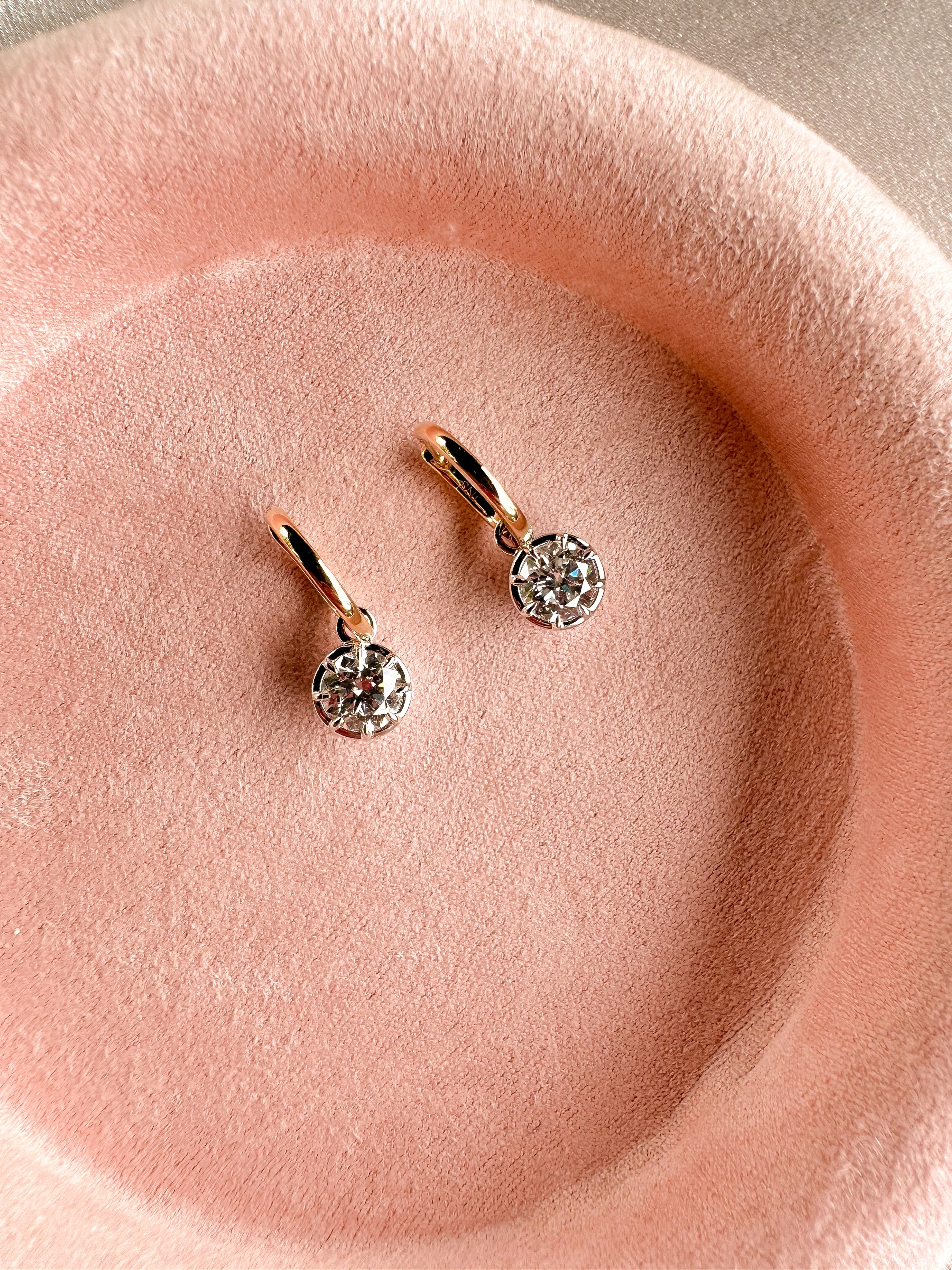 The Seraphine Round Diamond Earrings