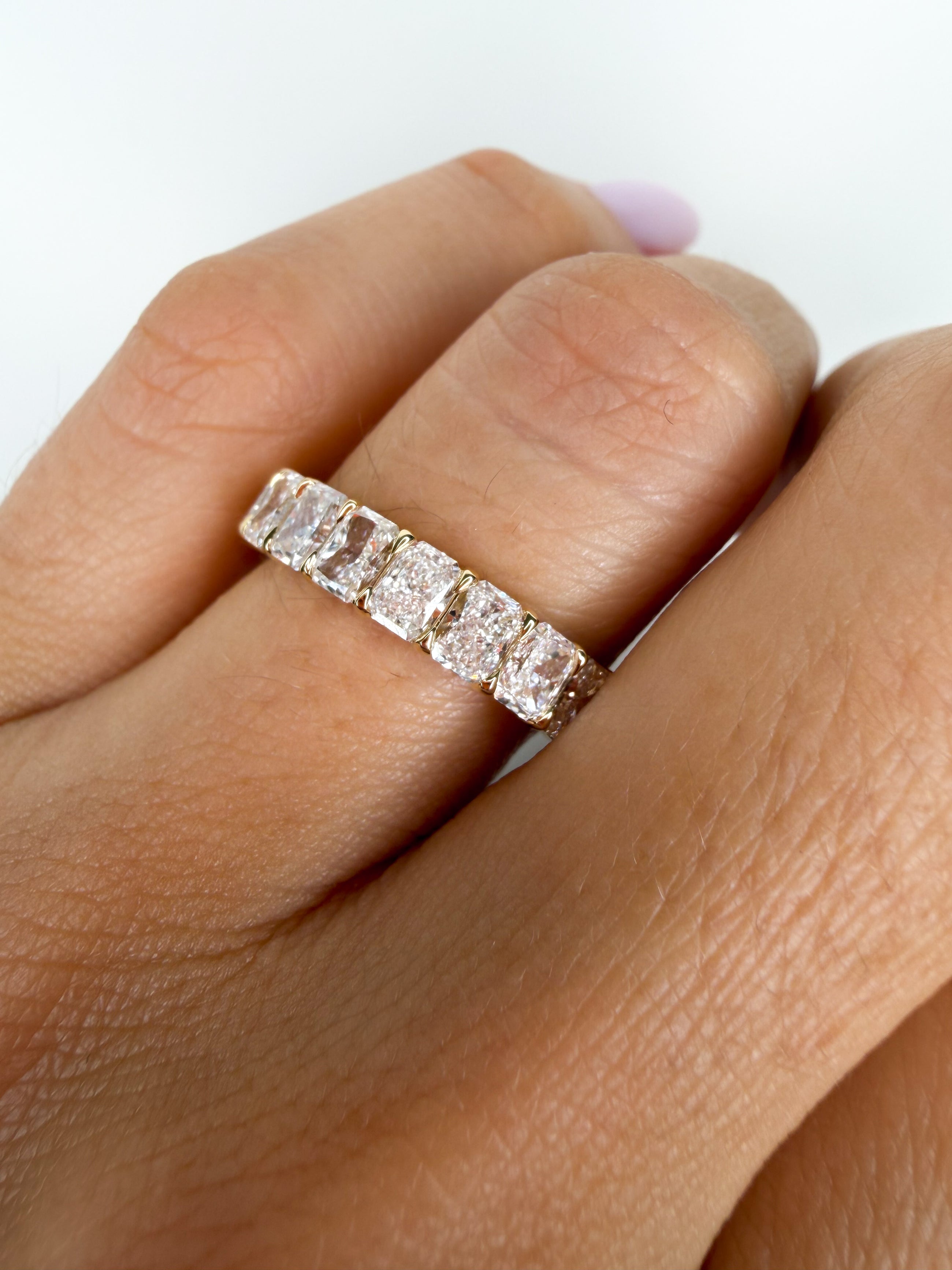 Low Profile Radiant Eternity Band