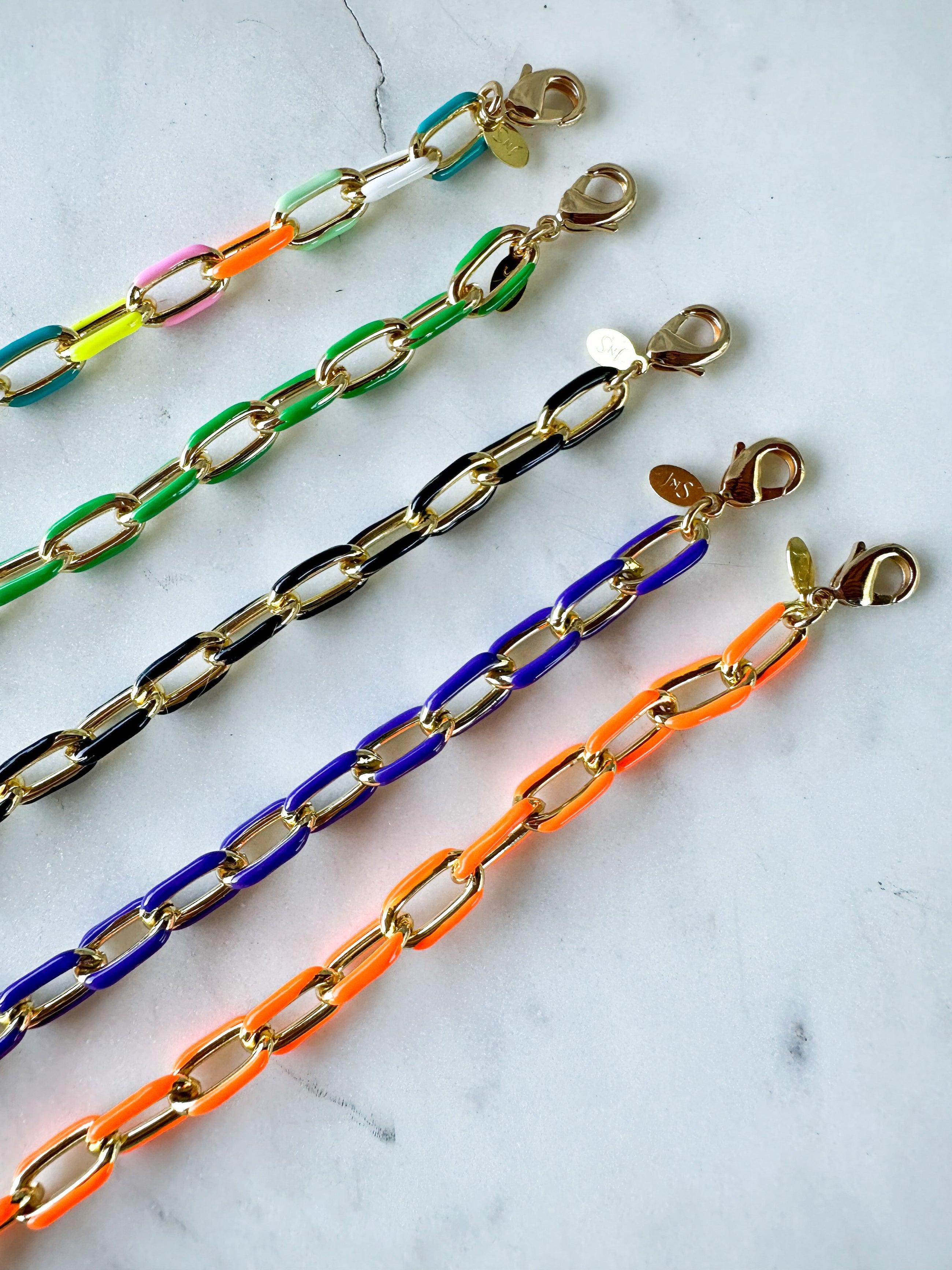 NEW Enamel Link Bracelet