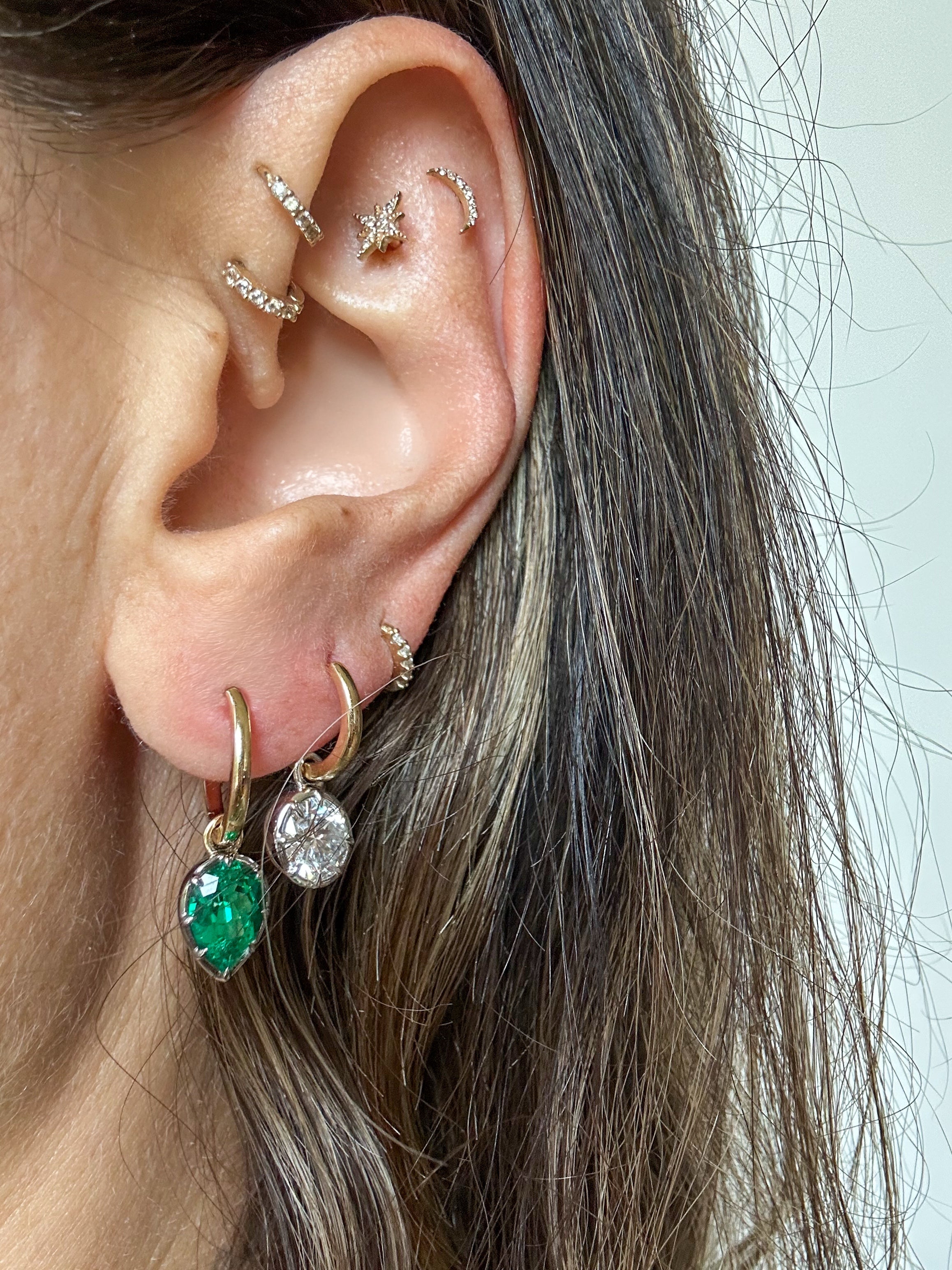 The Seraphine Round Diamond Earrings