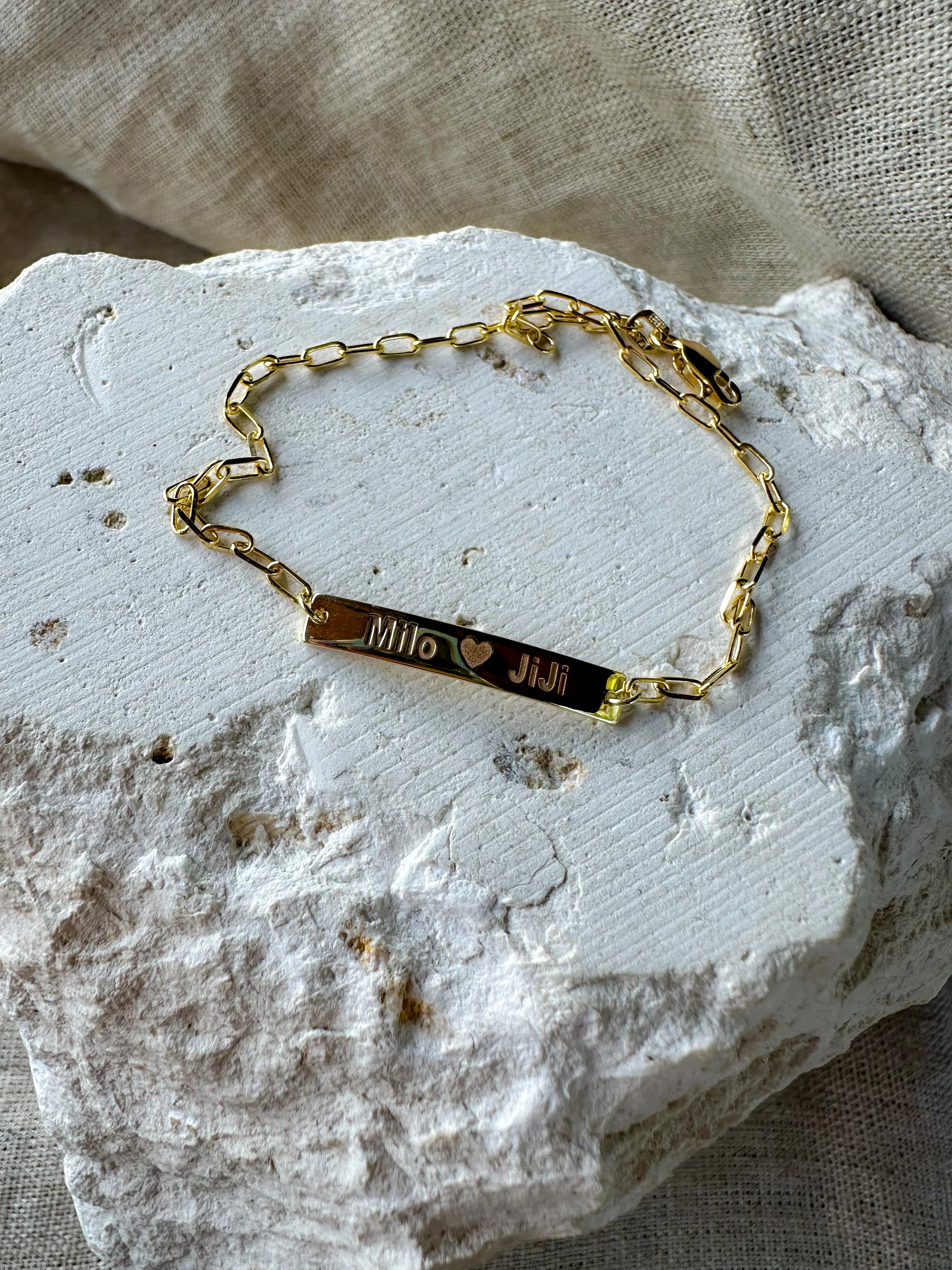 Gold ID Bracelet
