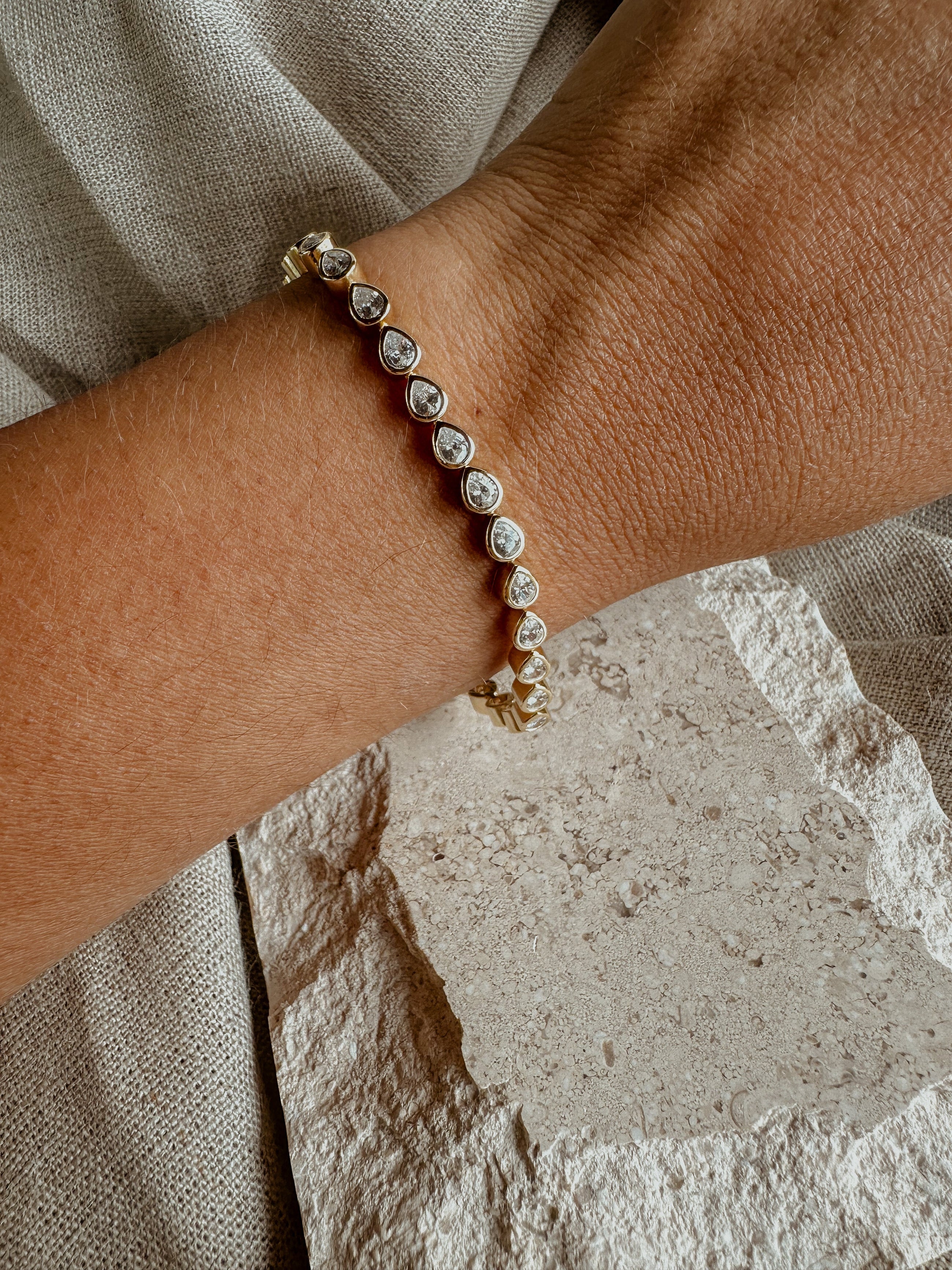 Pear Tennis Bracelet