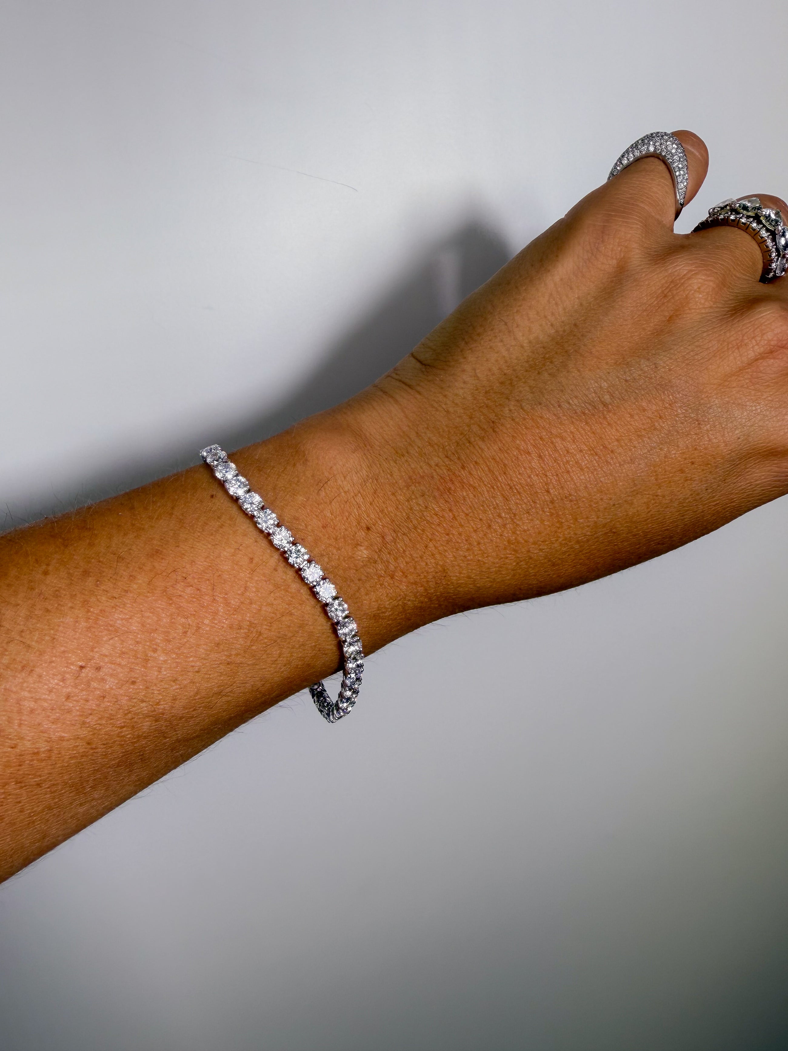 The Floating Diamond Tennis Bracelet