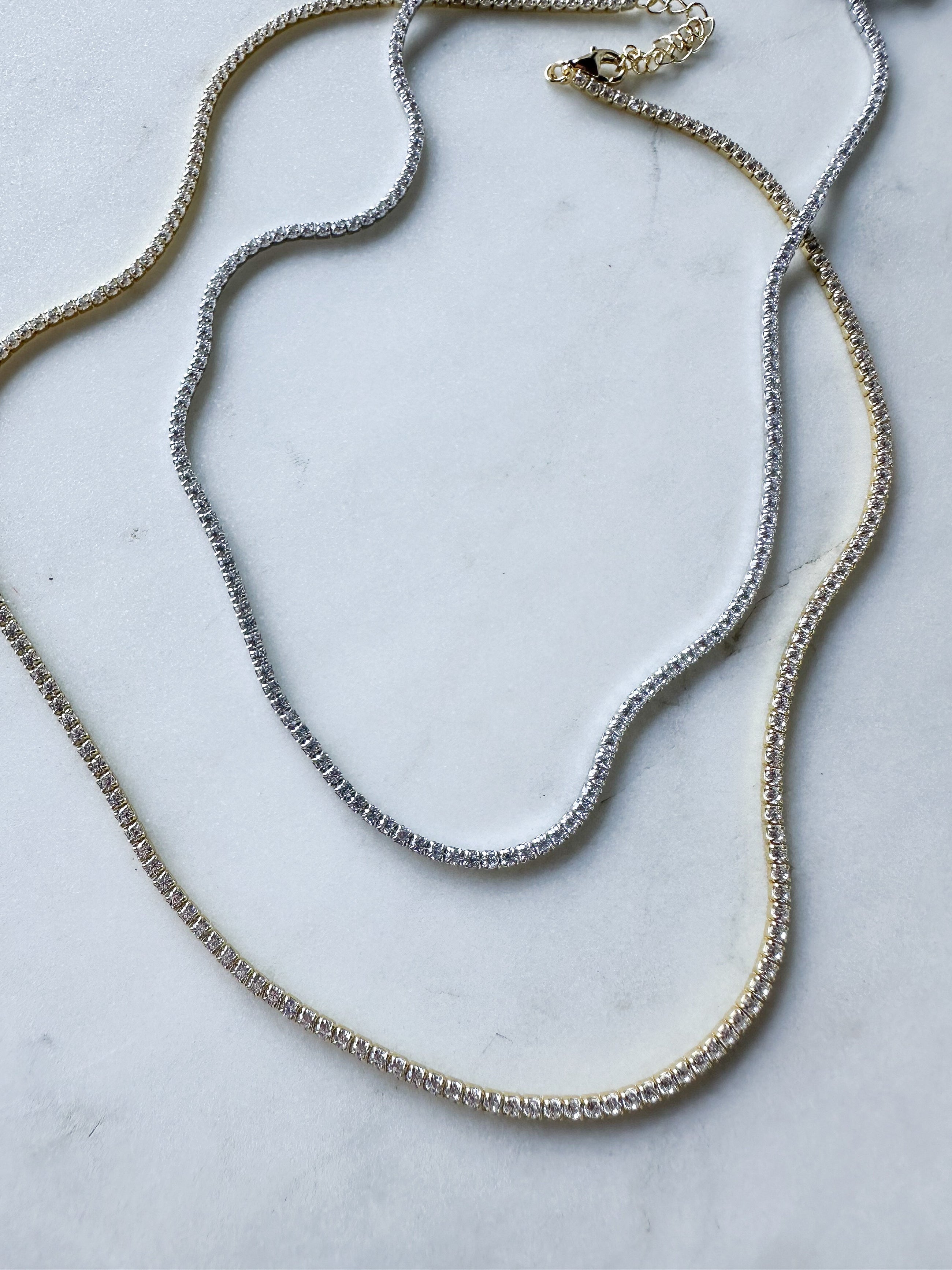 The Faux Diamond Tennis Necklace