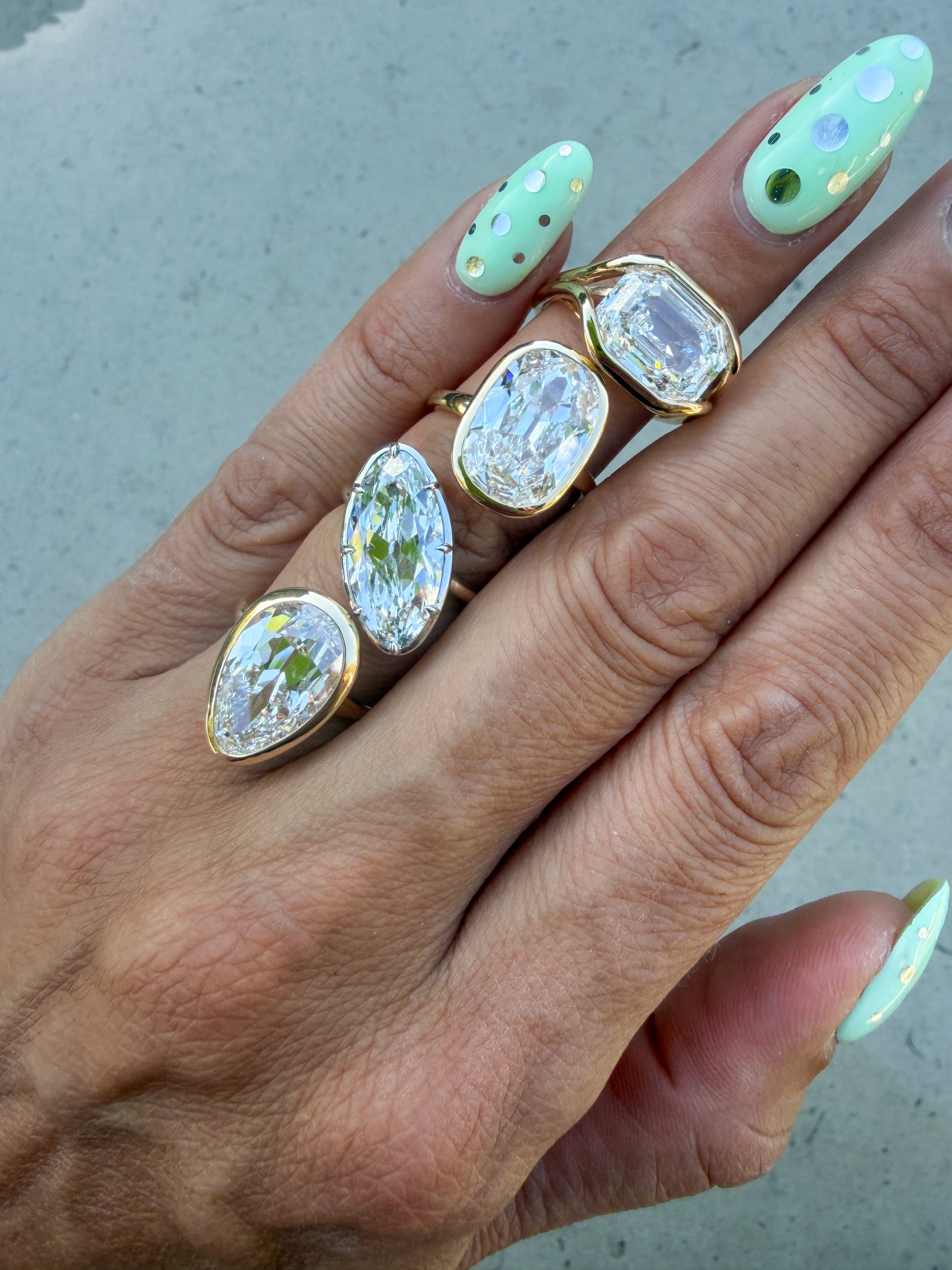 Heirloom Antique Emerald Bezel Ring