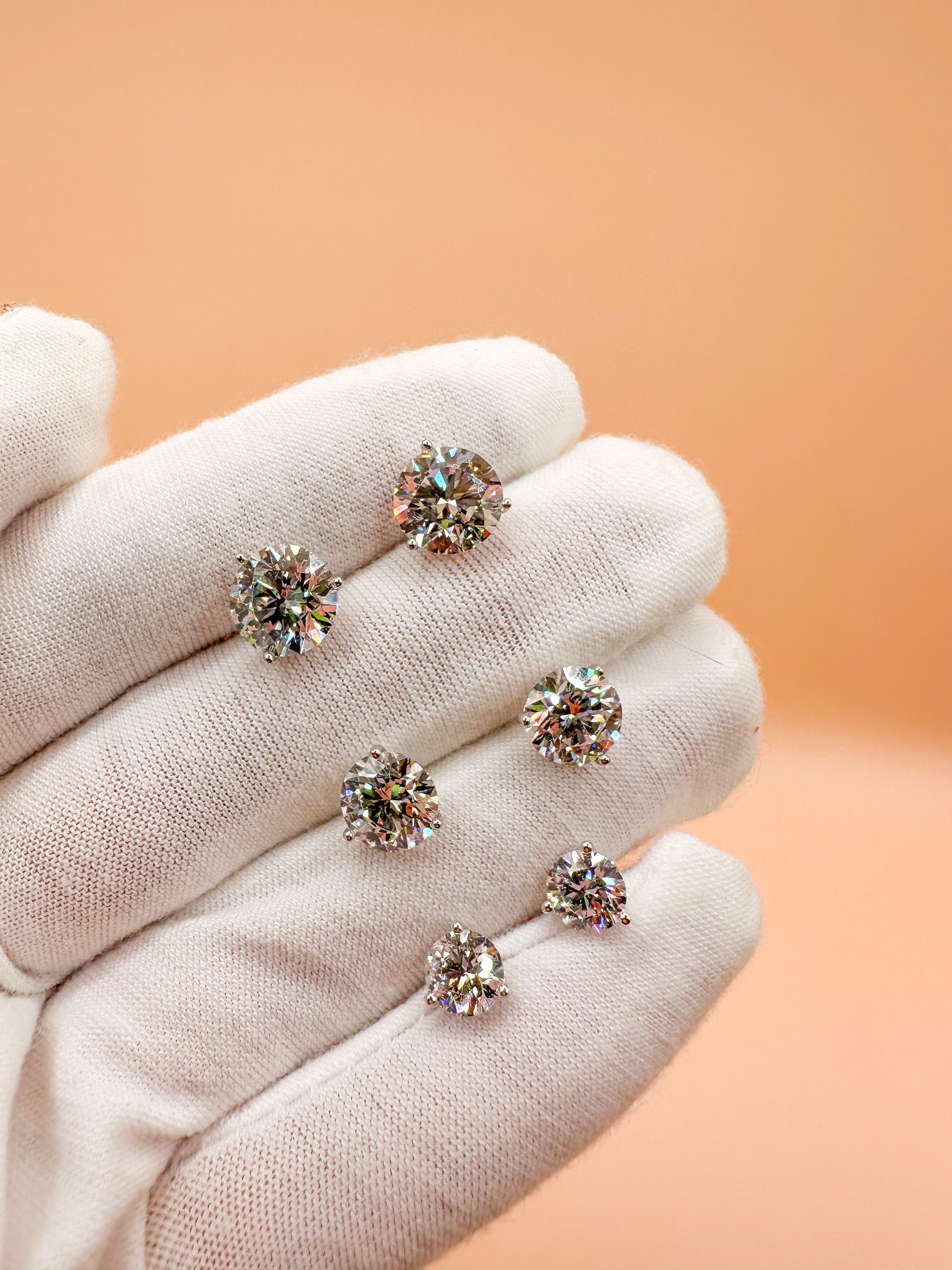 The Show Stoppers - Brilliant Cut 6ctw Diamond Studs