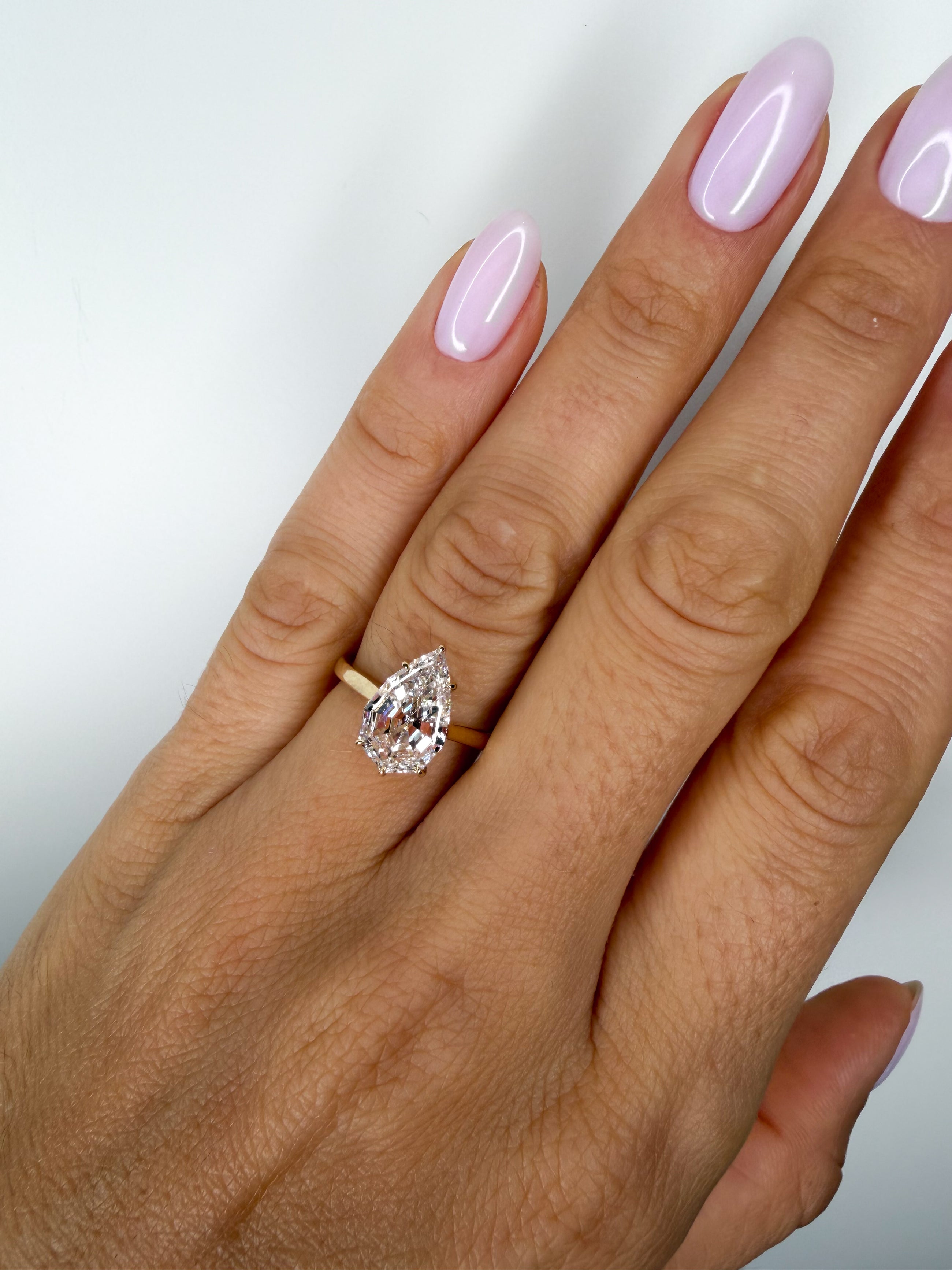 The Pear Shield Diamond Ring