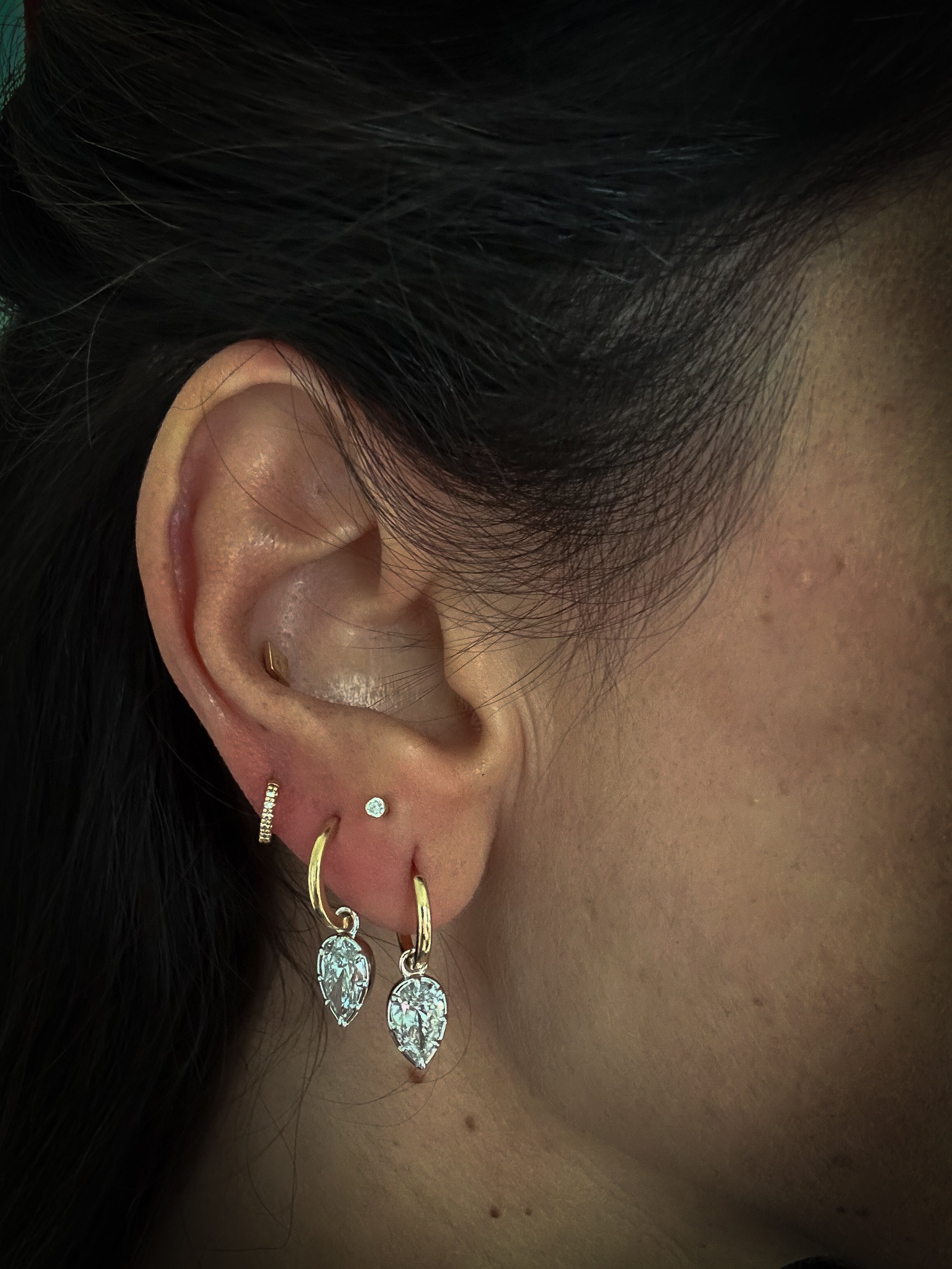 The Seraphine Pear Diamond Earrings