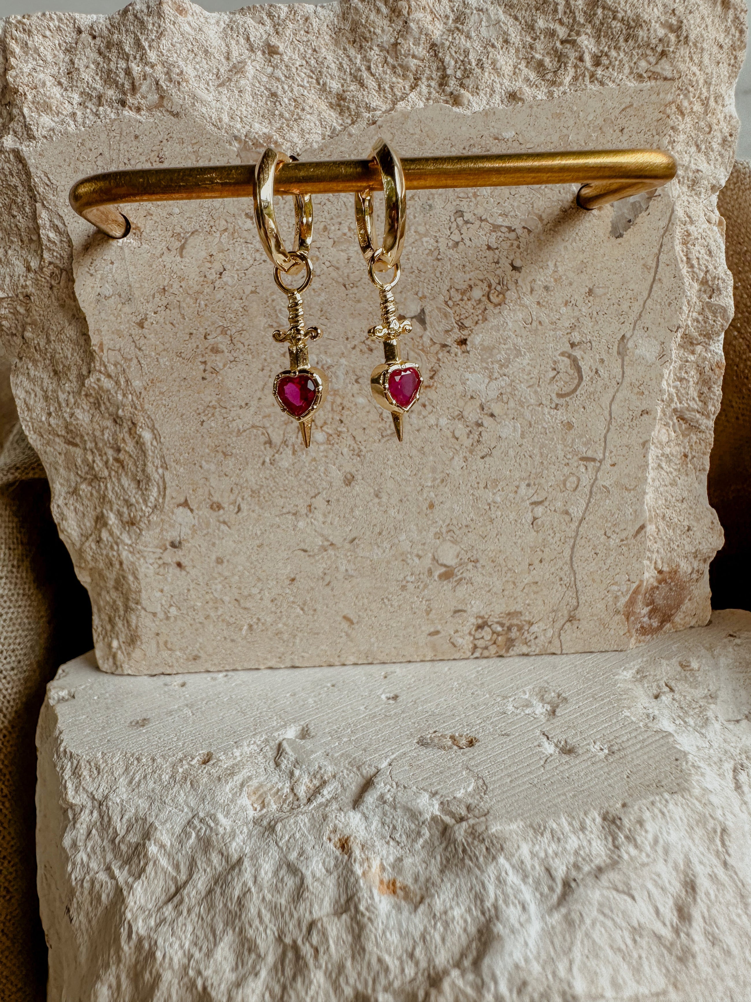 Pierced Heart Earrings