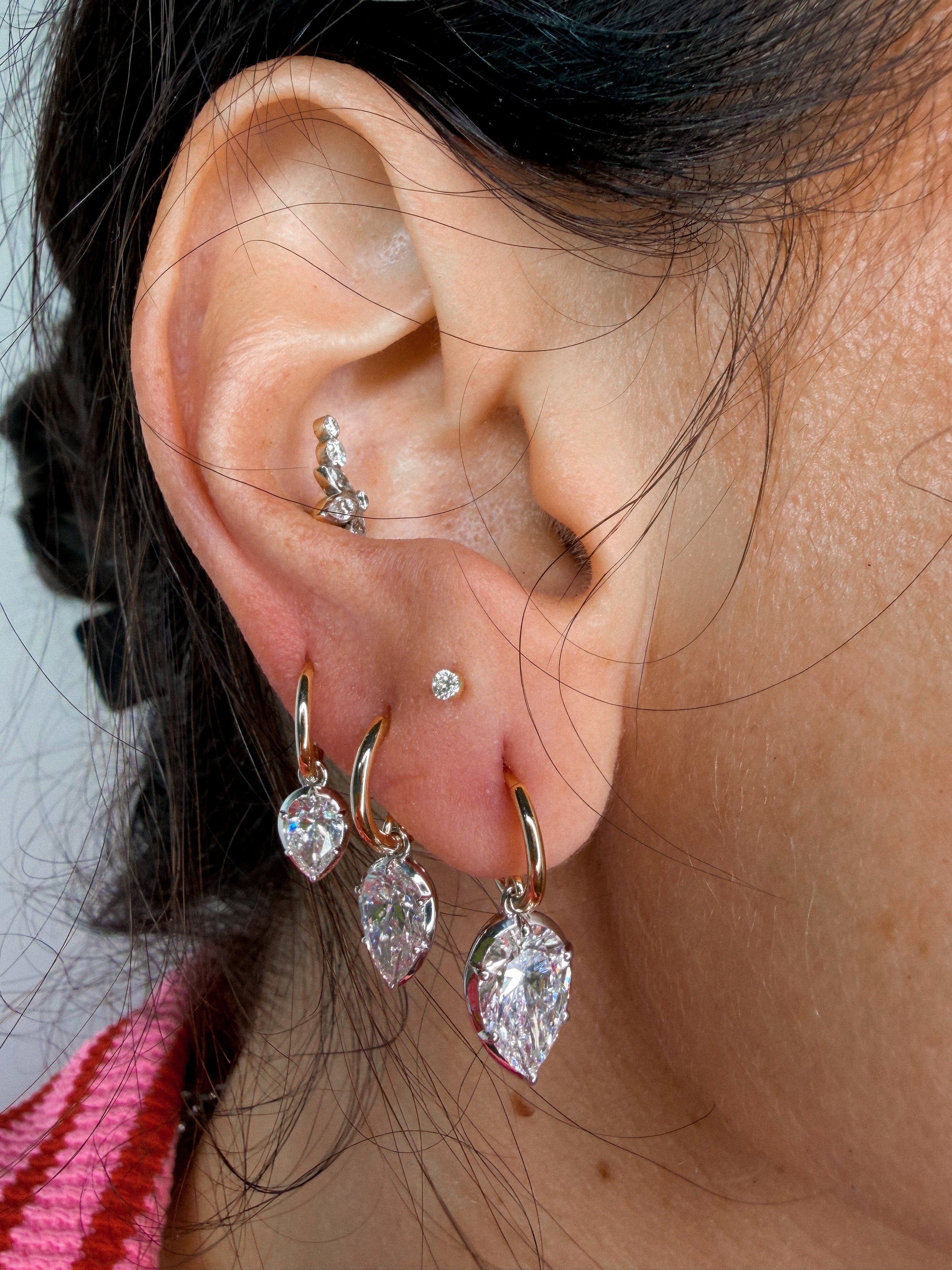 The Large Seraphine Pear Diamond Earrings