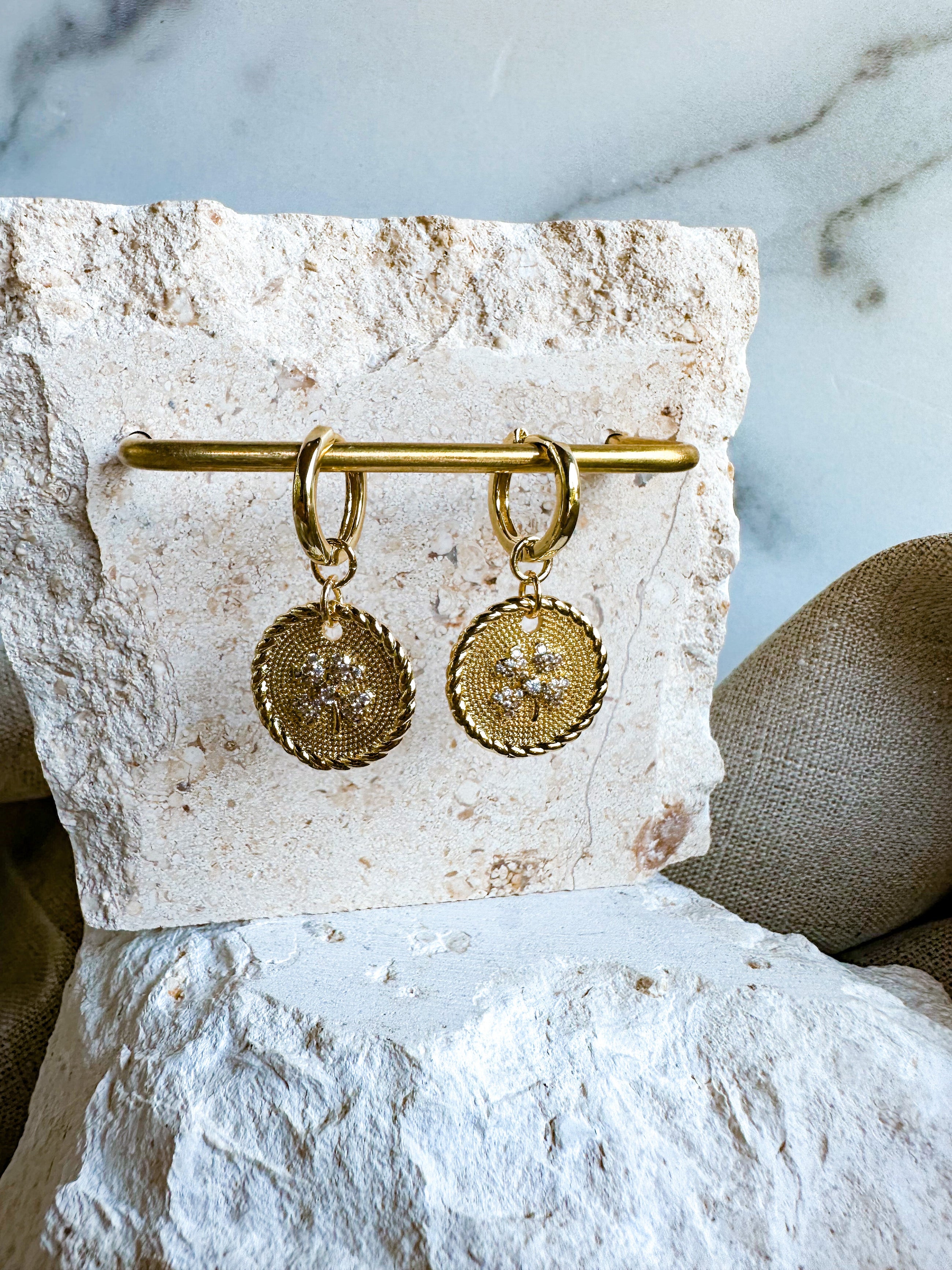 Crystal Clover Earrings