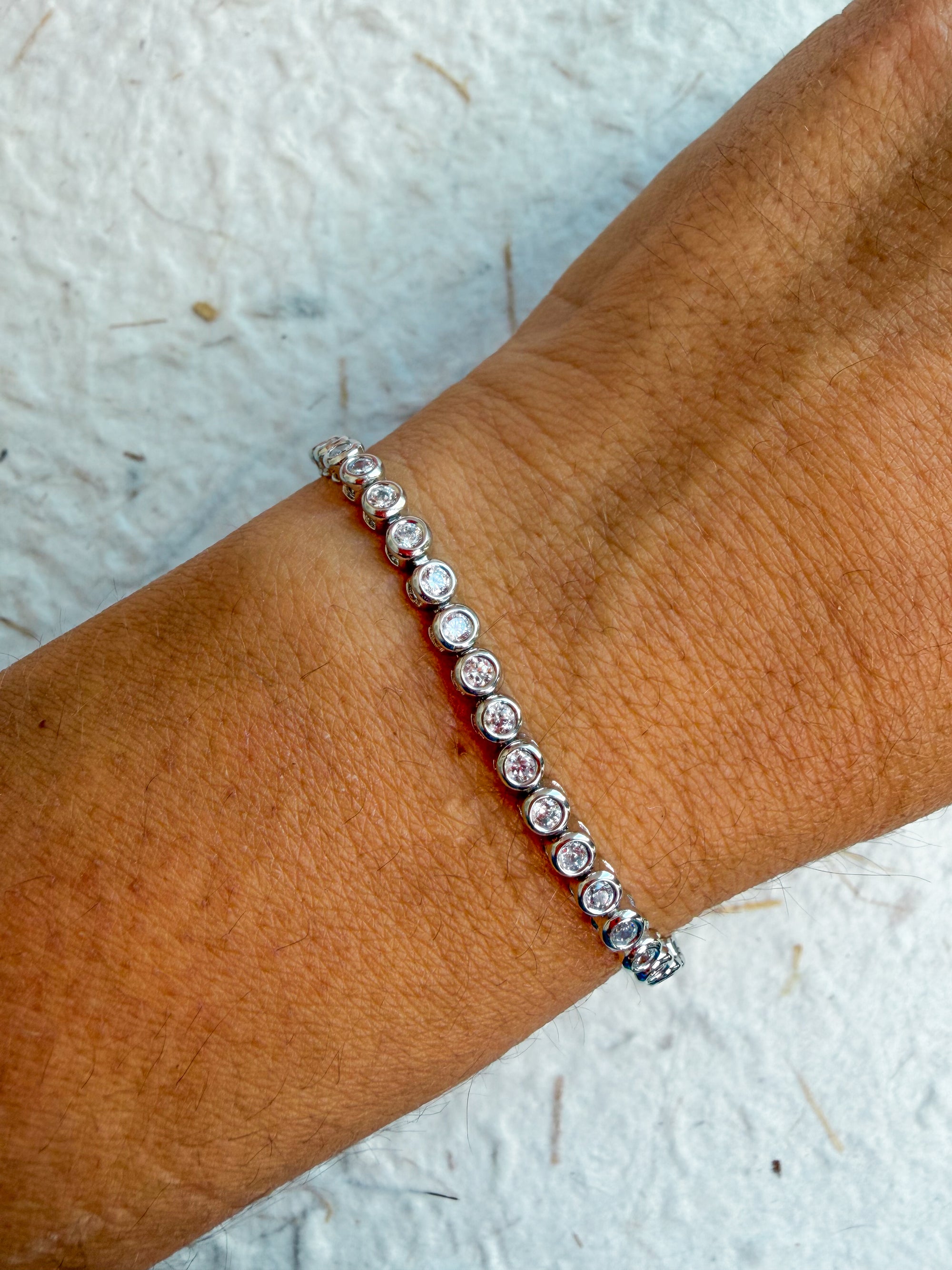 Luna Bezel Tennis Bracelet