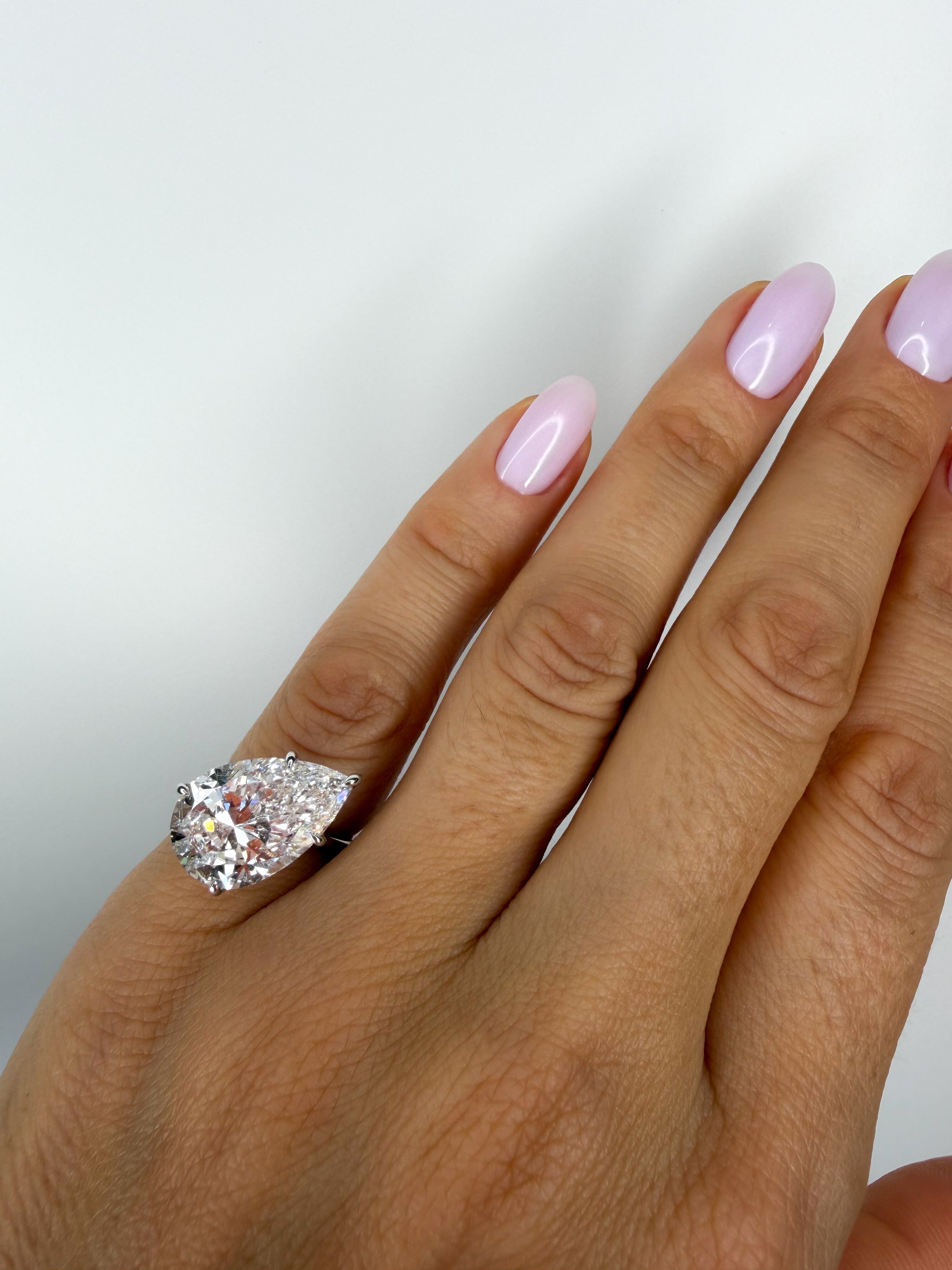 The Big Slanted Pear Ring