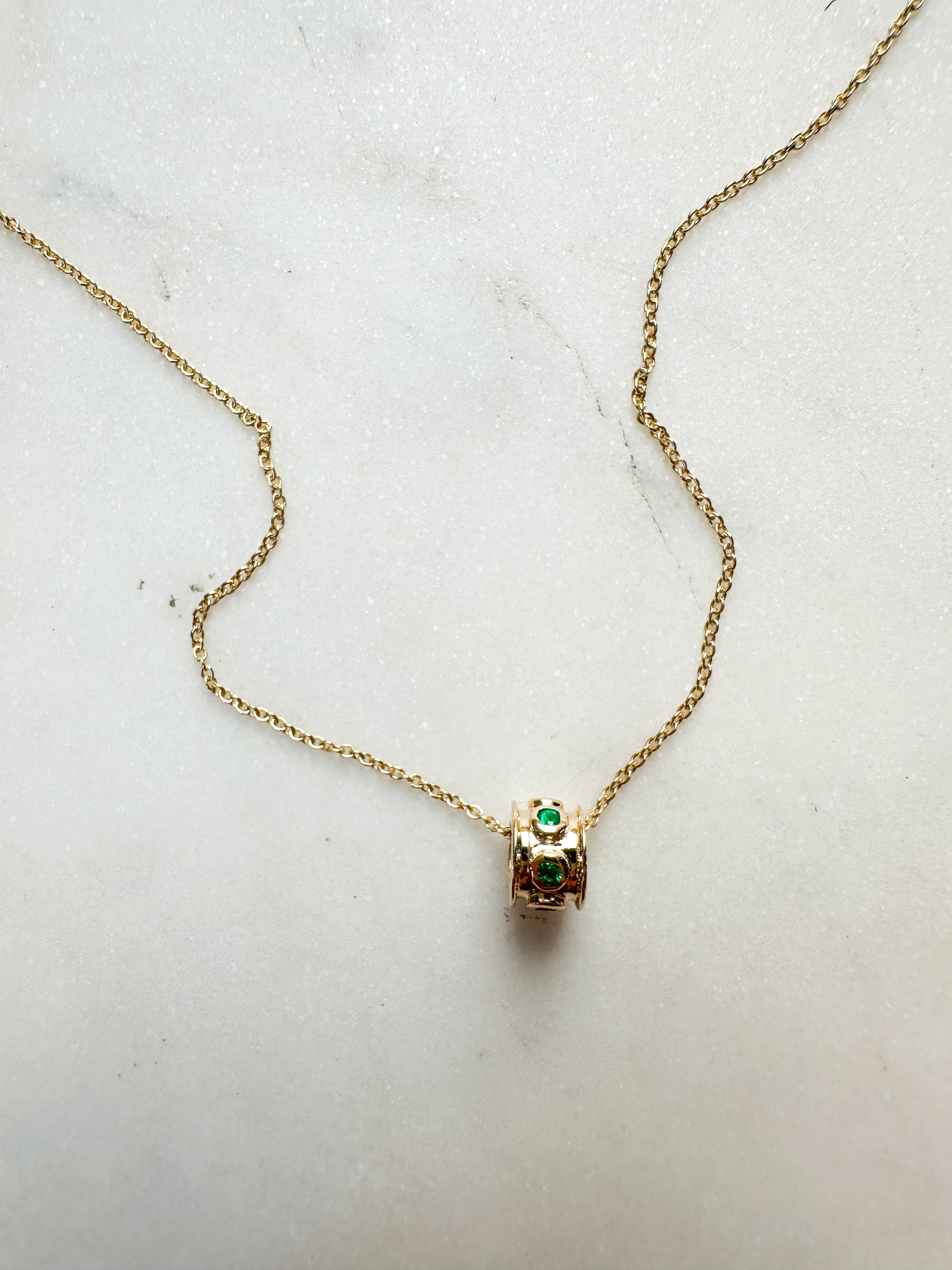 The Emerald Charm Necklace