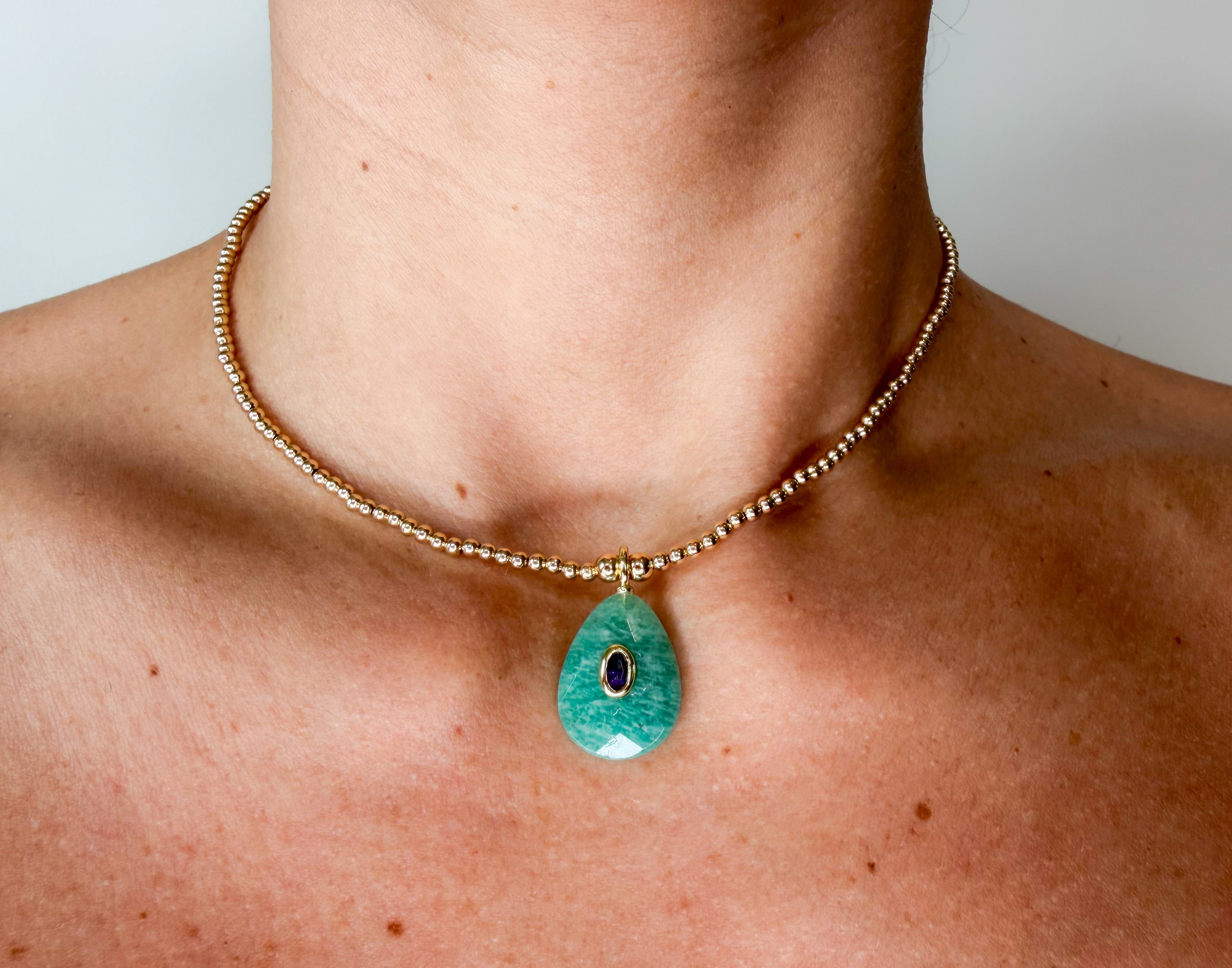 Amazonite Jewel Necklace