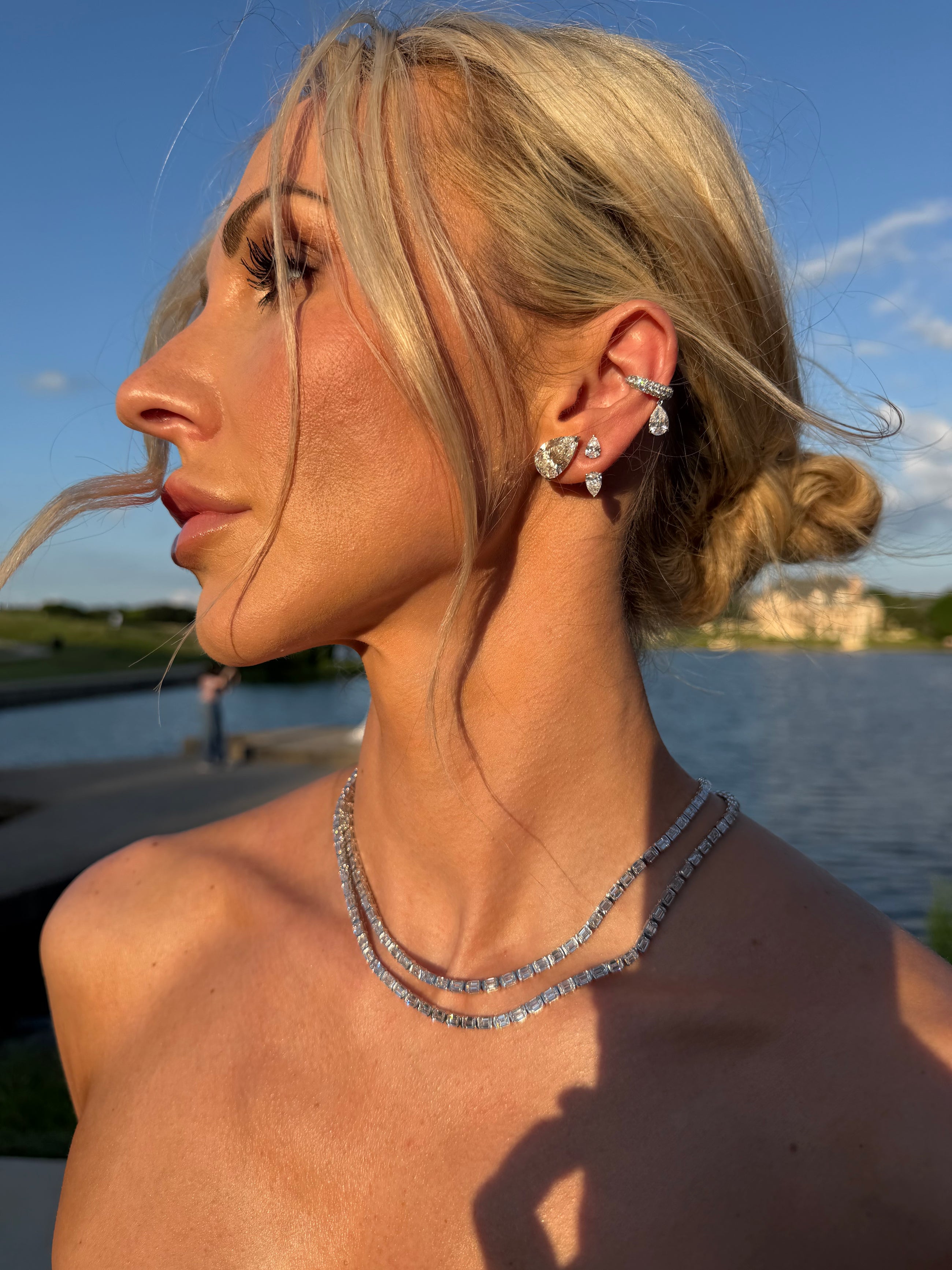 Margot Pear Diamond Studs