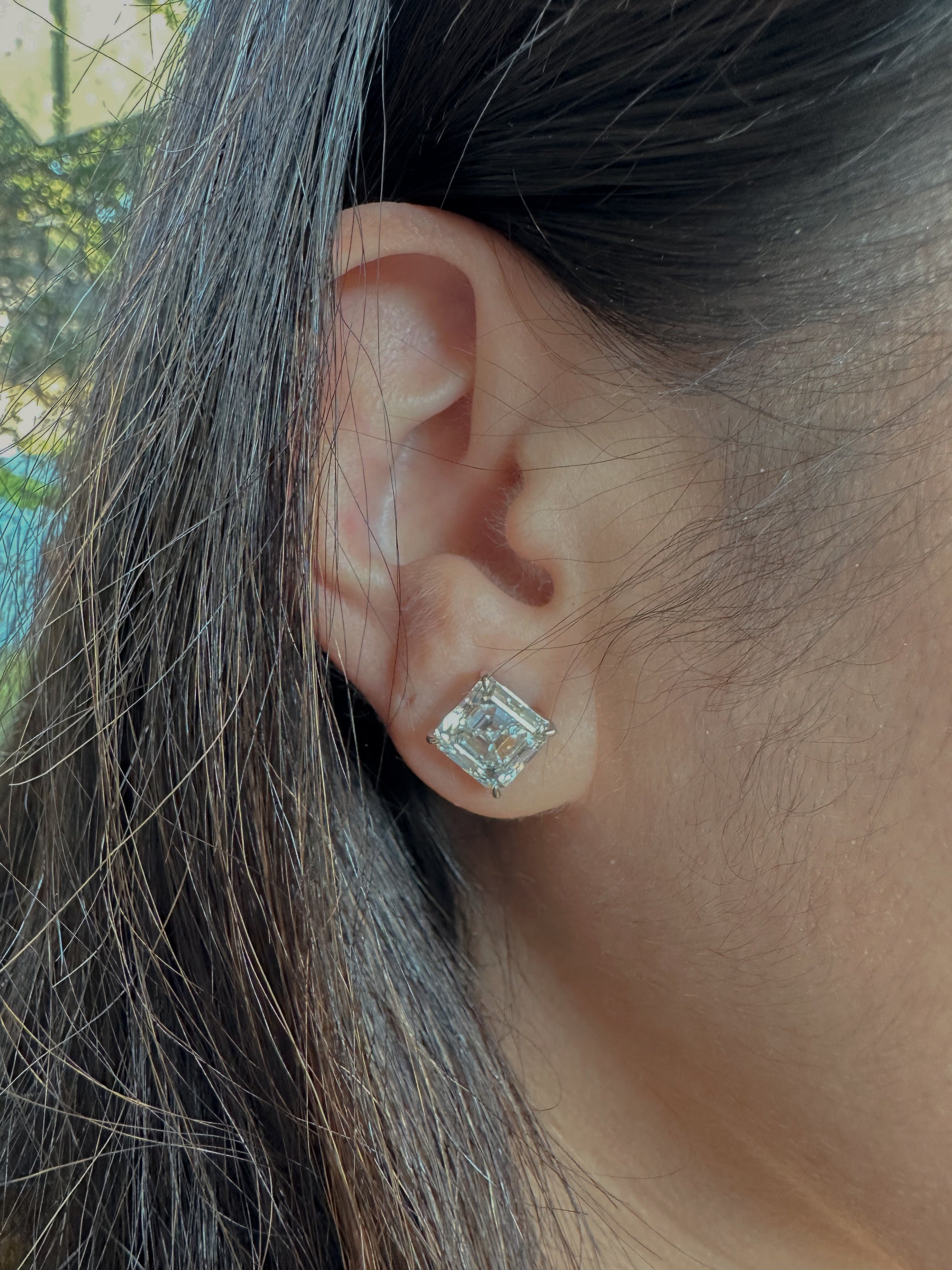 The Power Play - Asscher Cut 6ctw Diamond Studs