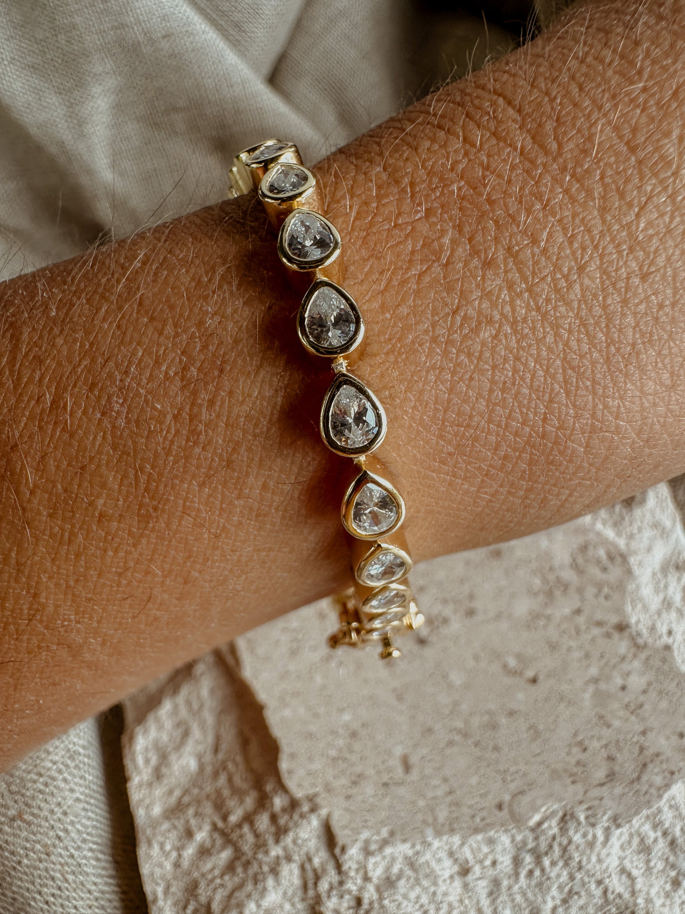 Pear Tennis Bracelet