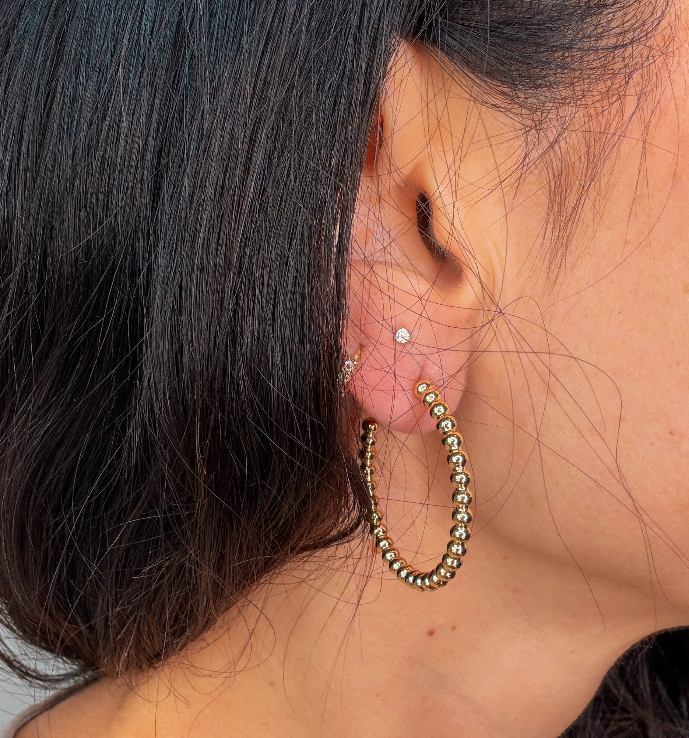 Orbit Bead Hoops