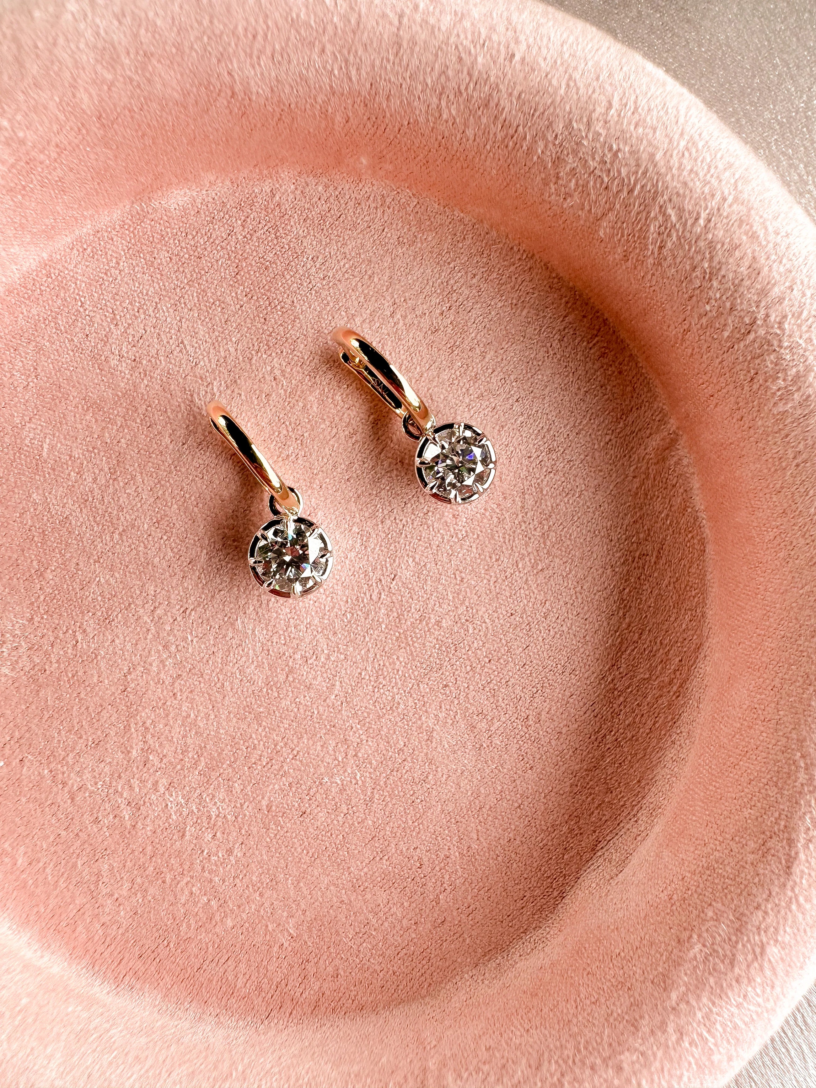 The Seraphine Round Diamond Earrings