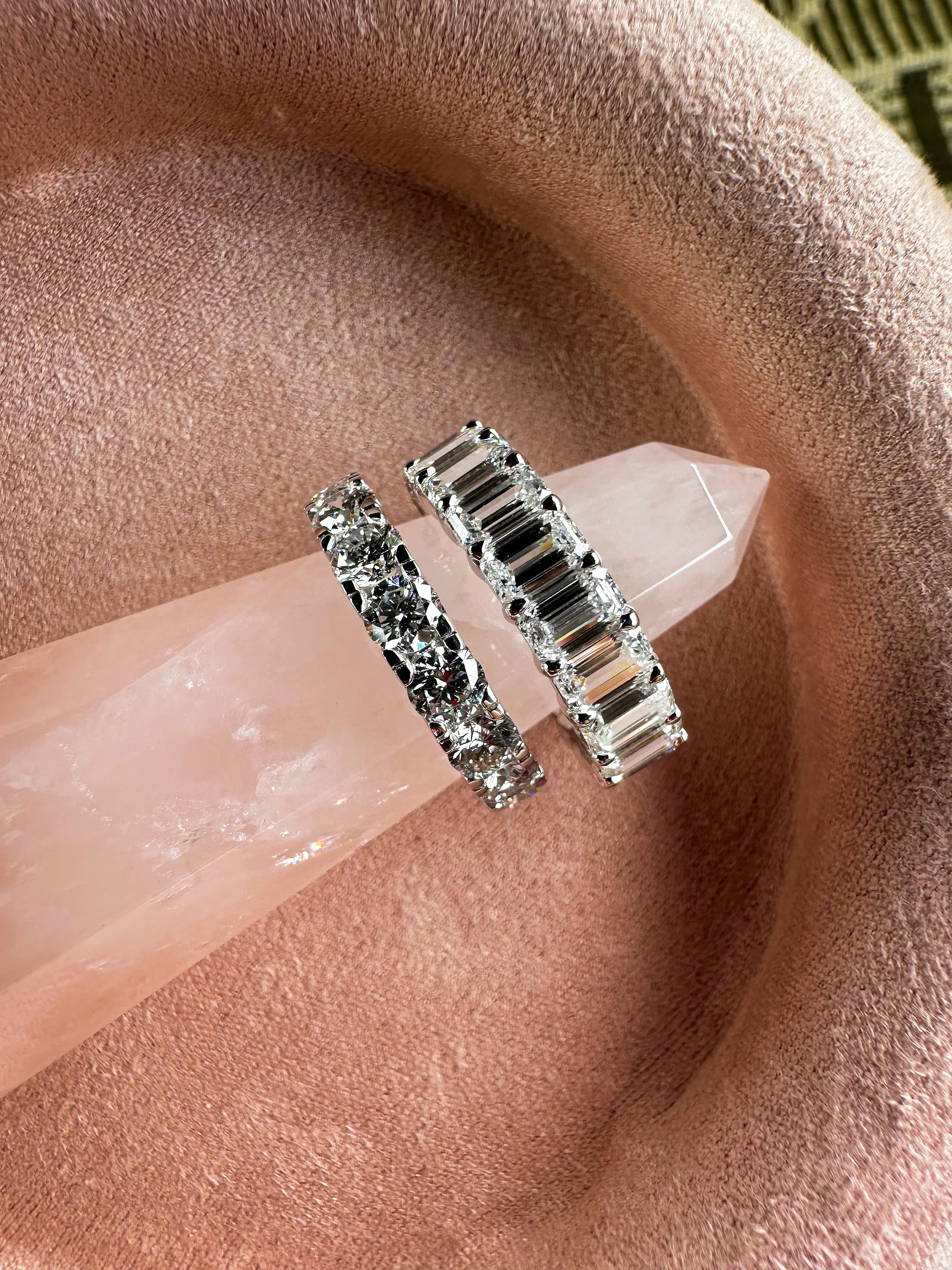 The Luxe Emerald Eternity Band