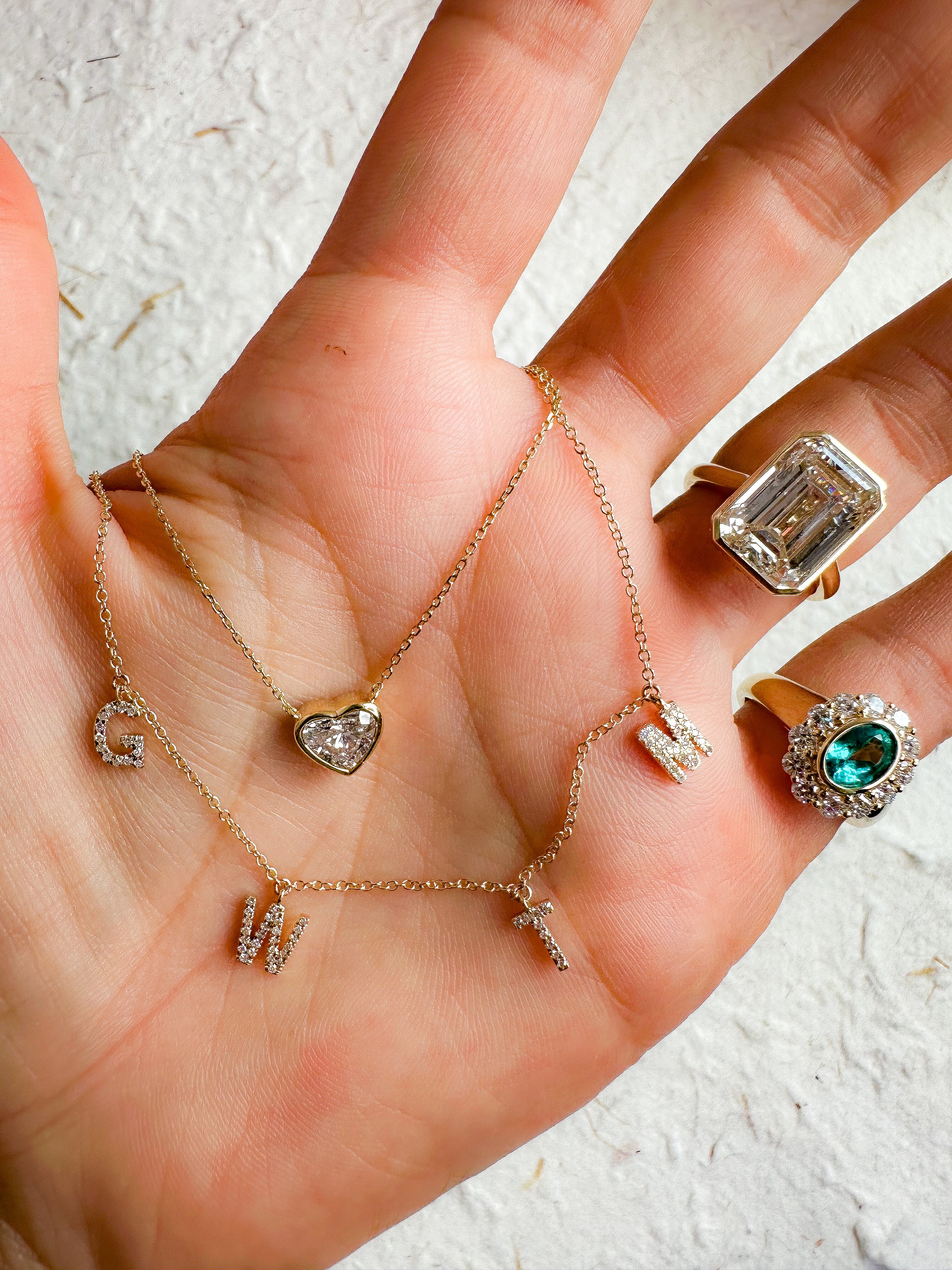 Diamond Initial Necklace