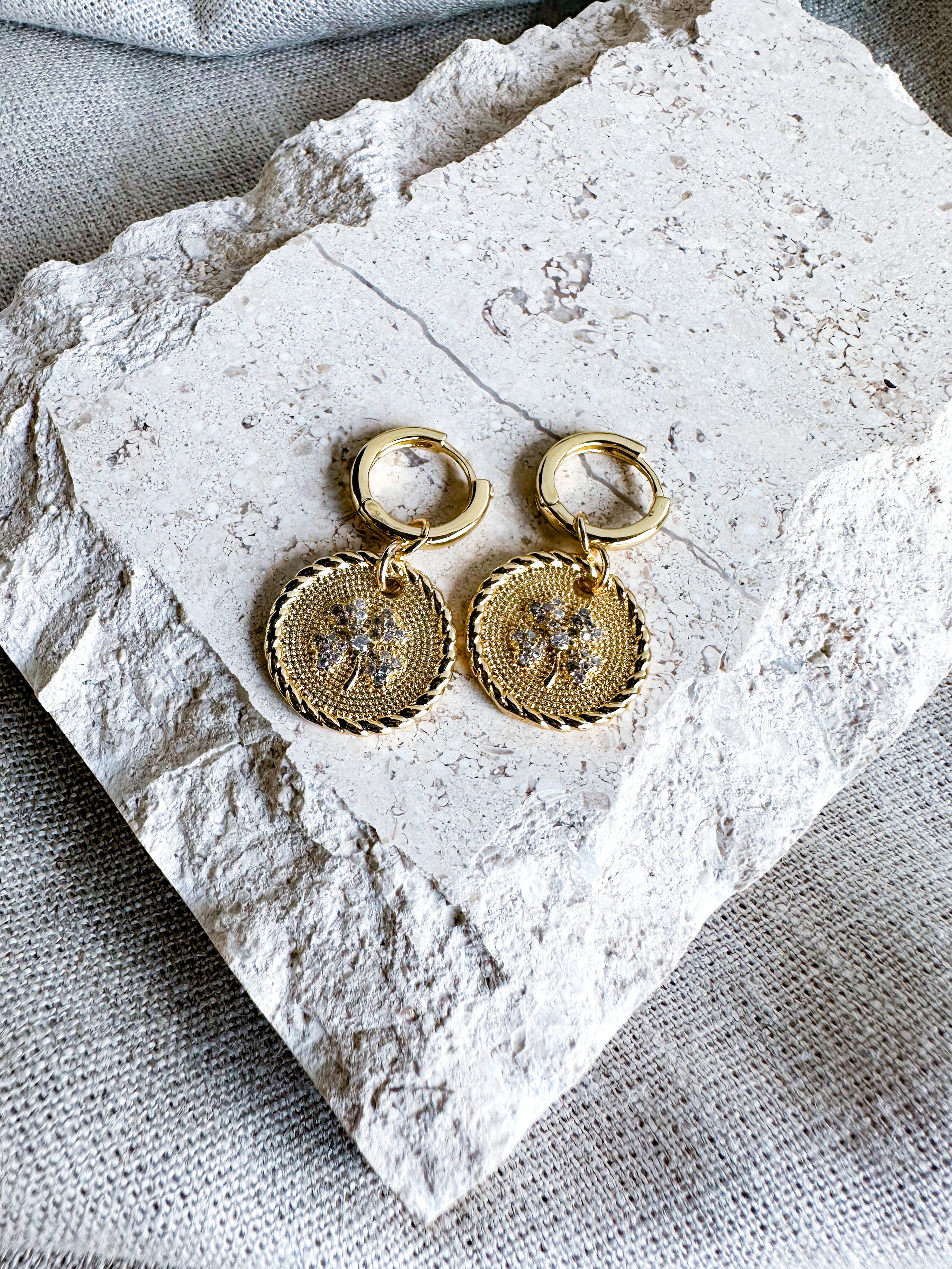 Crystal Clover Earrings