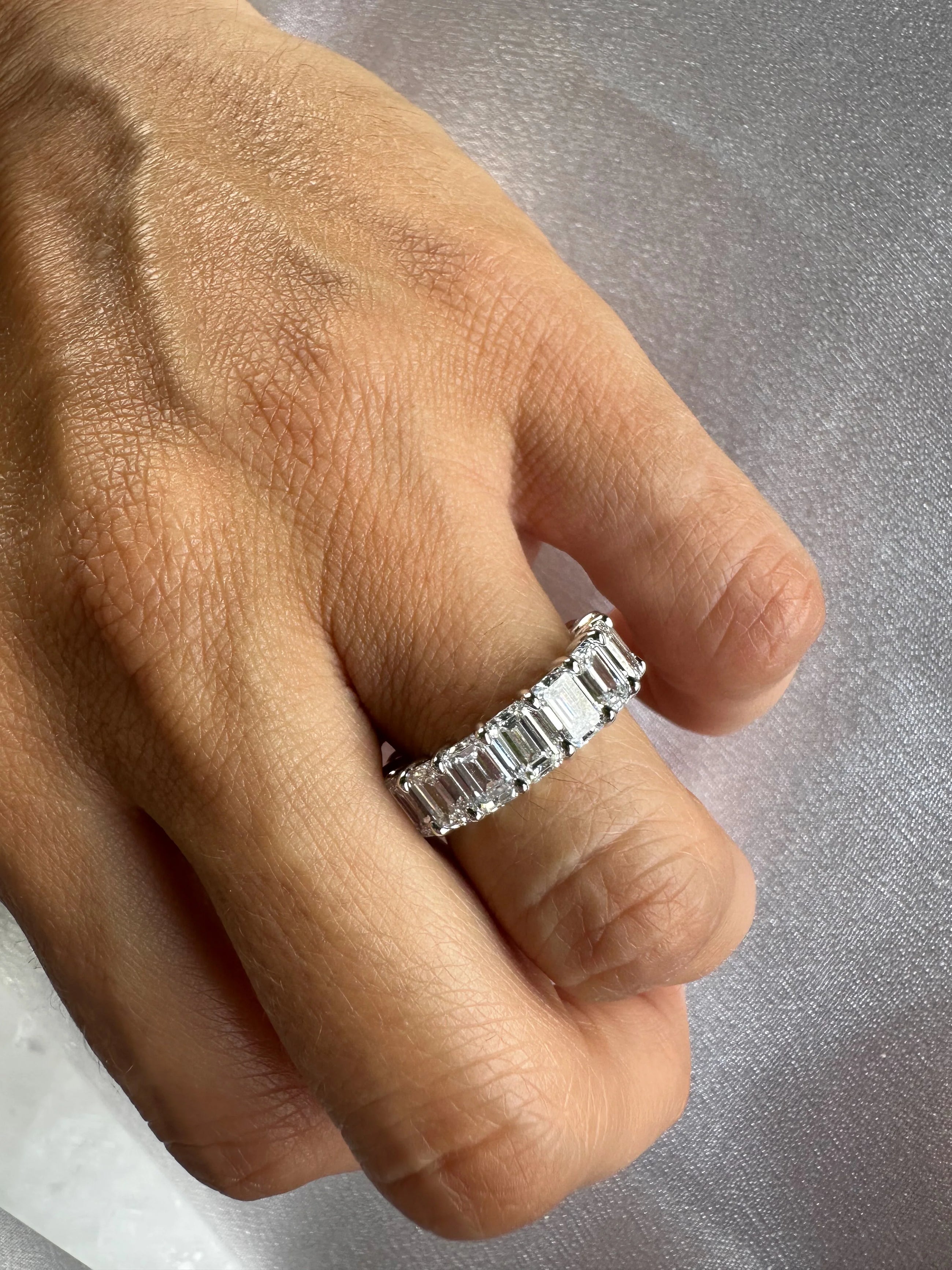 The Icon Emerald Eternity Band