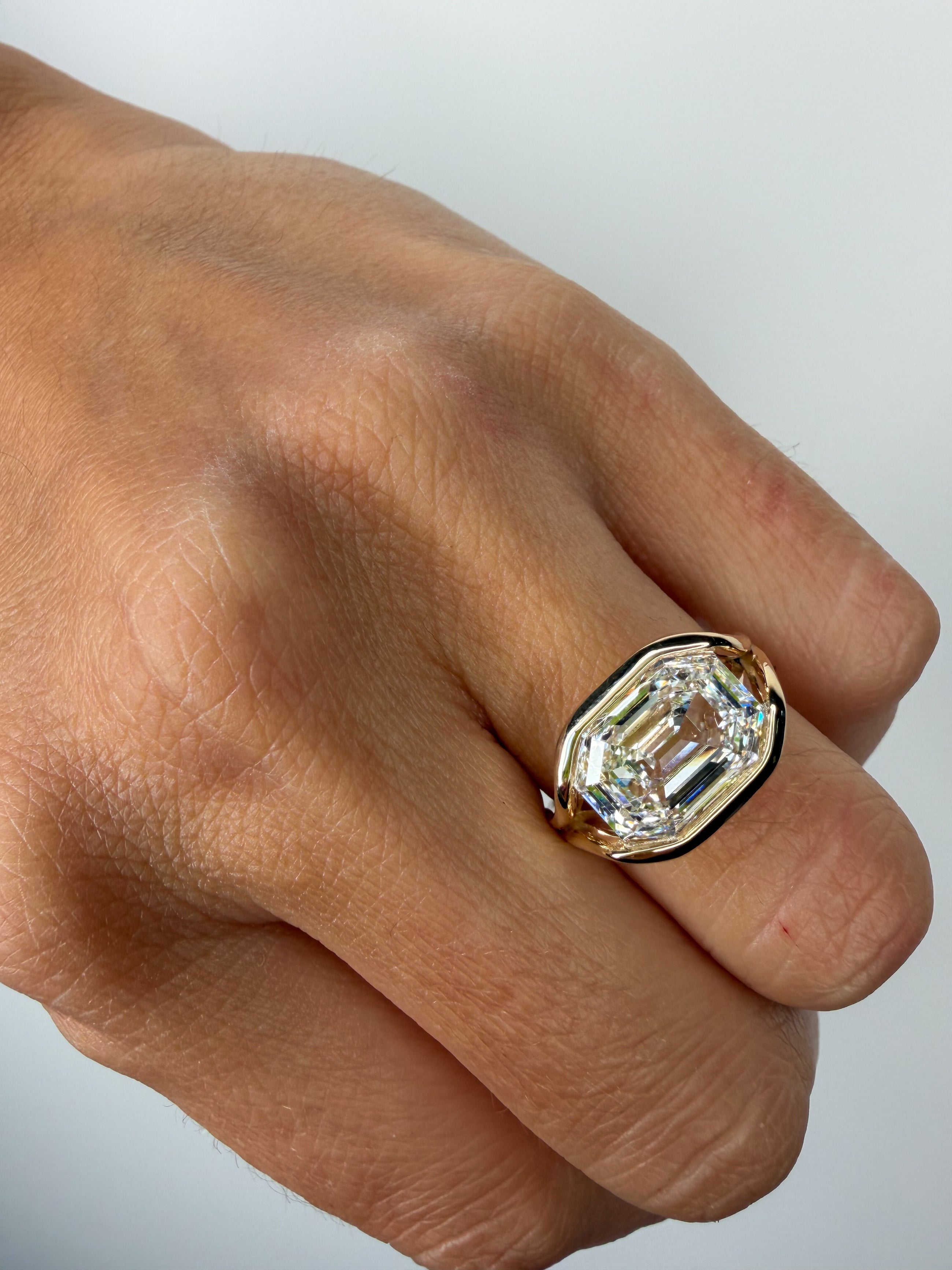 Heirloom Antique Emerald Bezel Ring