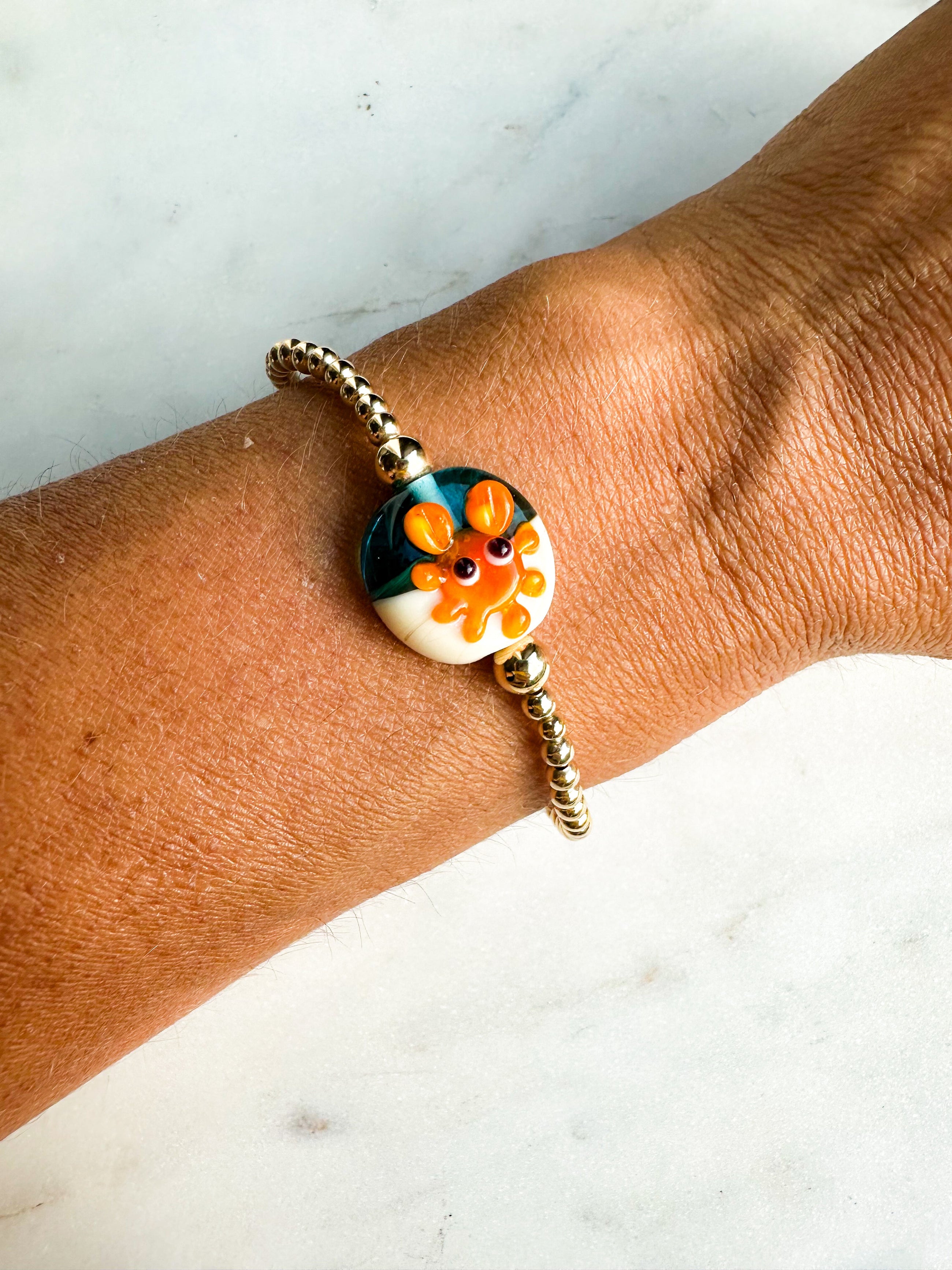 Glass Crabbie Bracelet