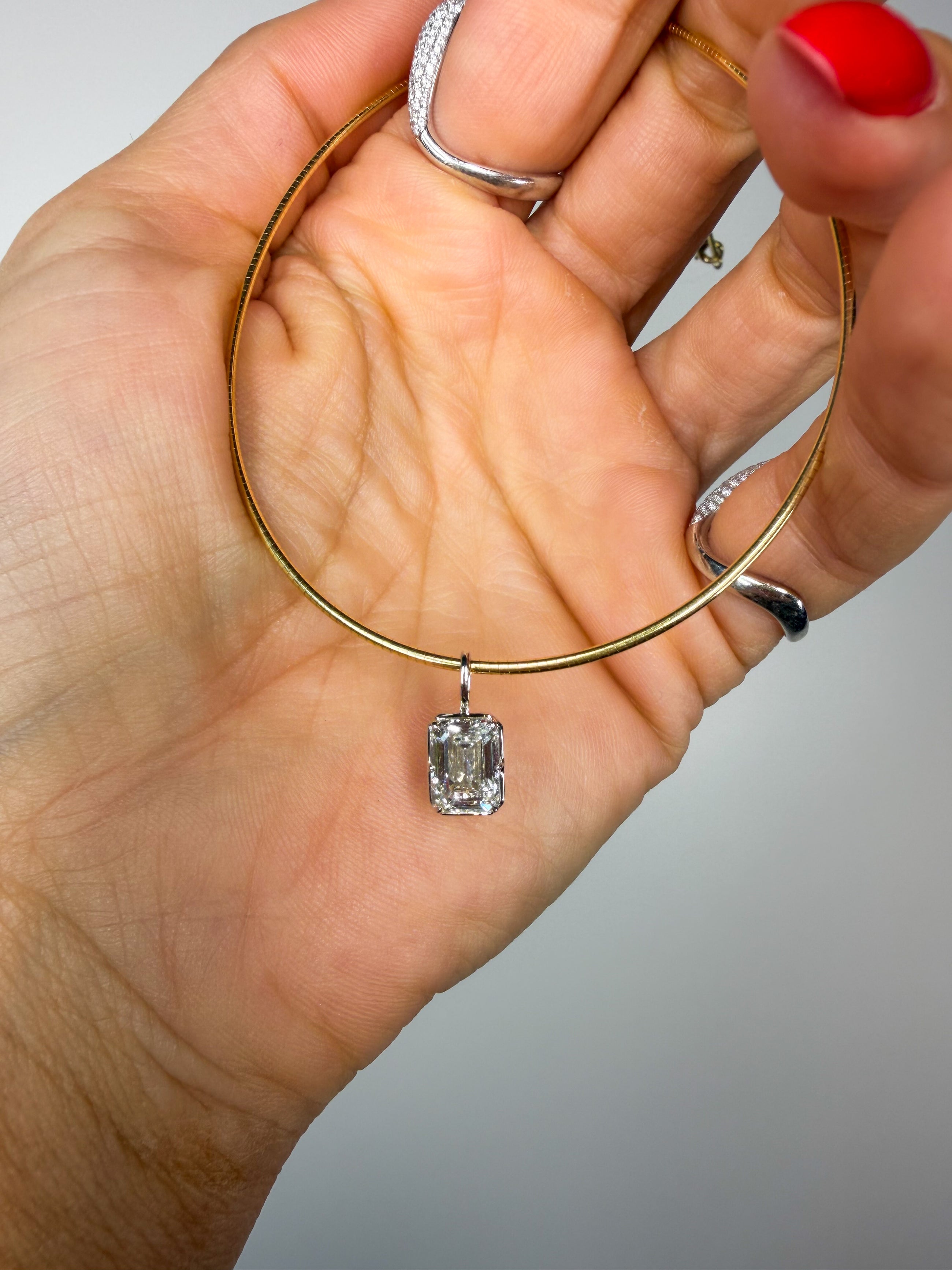 Georgian Emerald Pendant Necklace