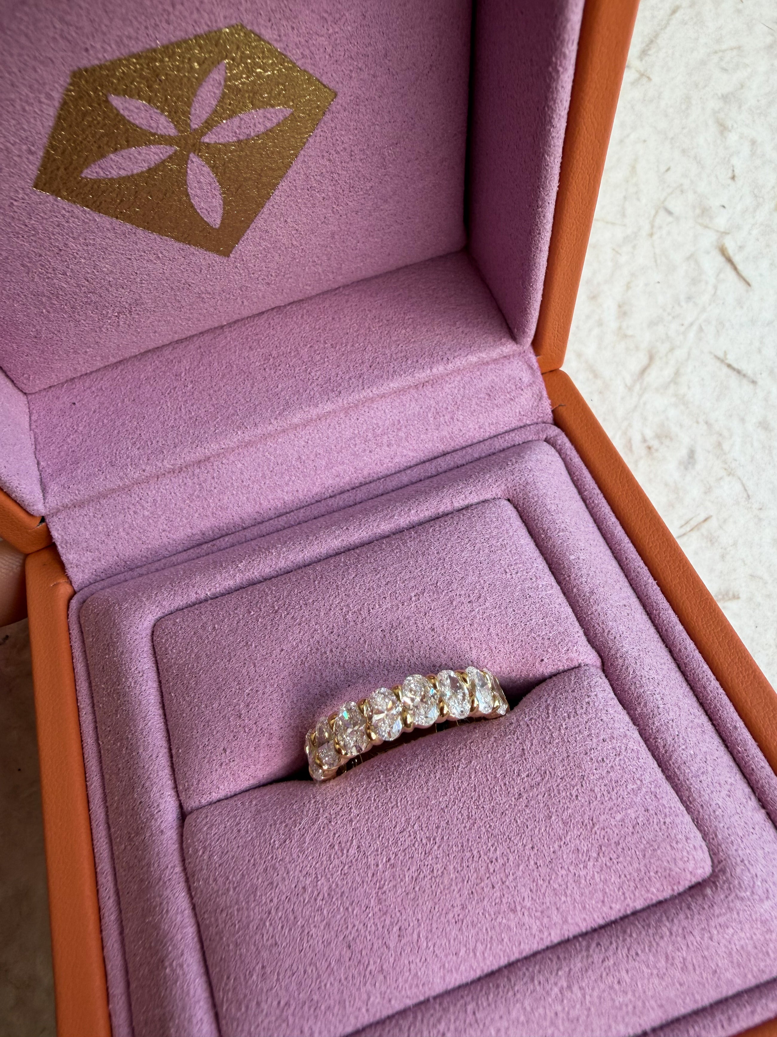 Low Profile Oval Eternity Band